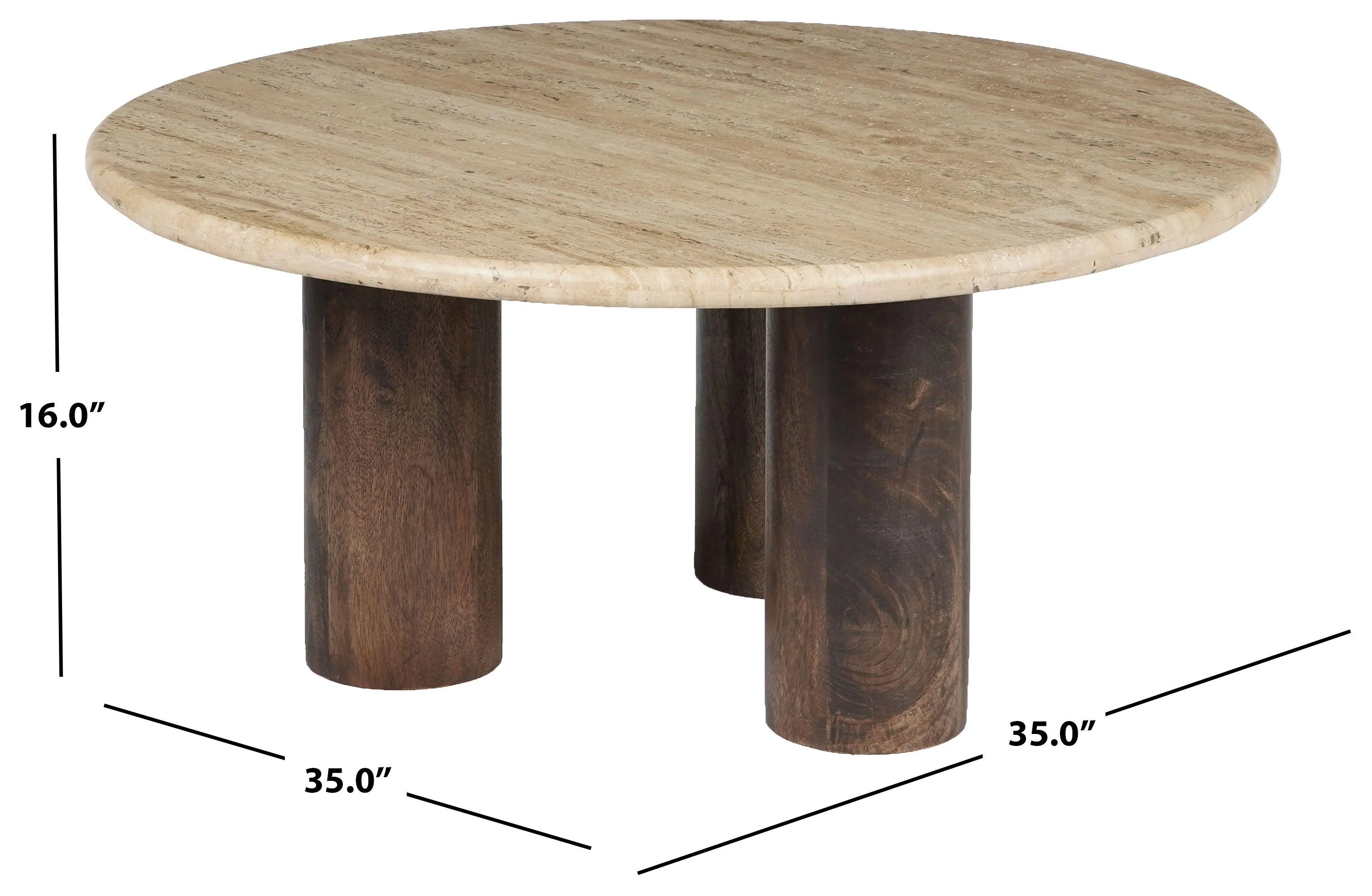 JENNAMIRA TRAVERTINE TOP COFFEE TABLE - Frankwebs