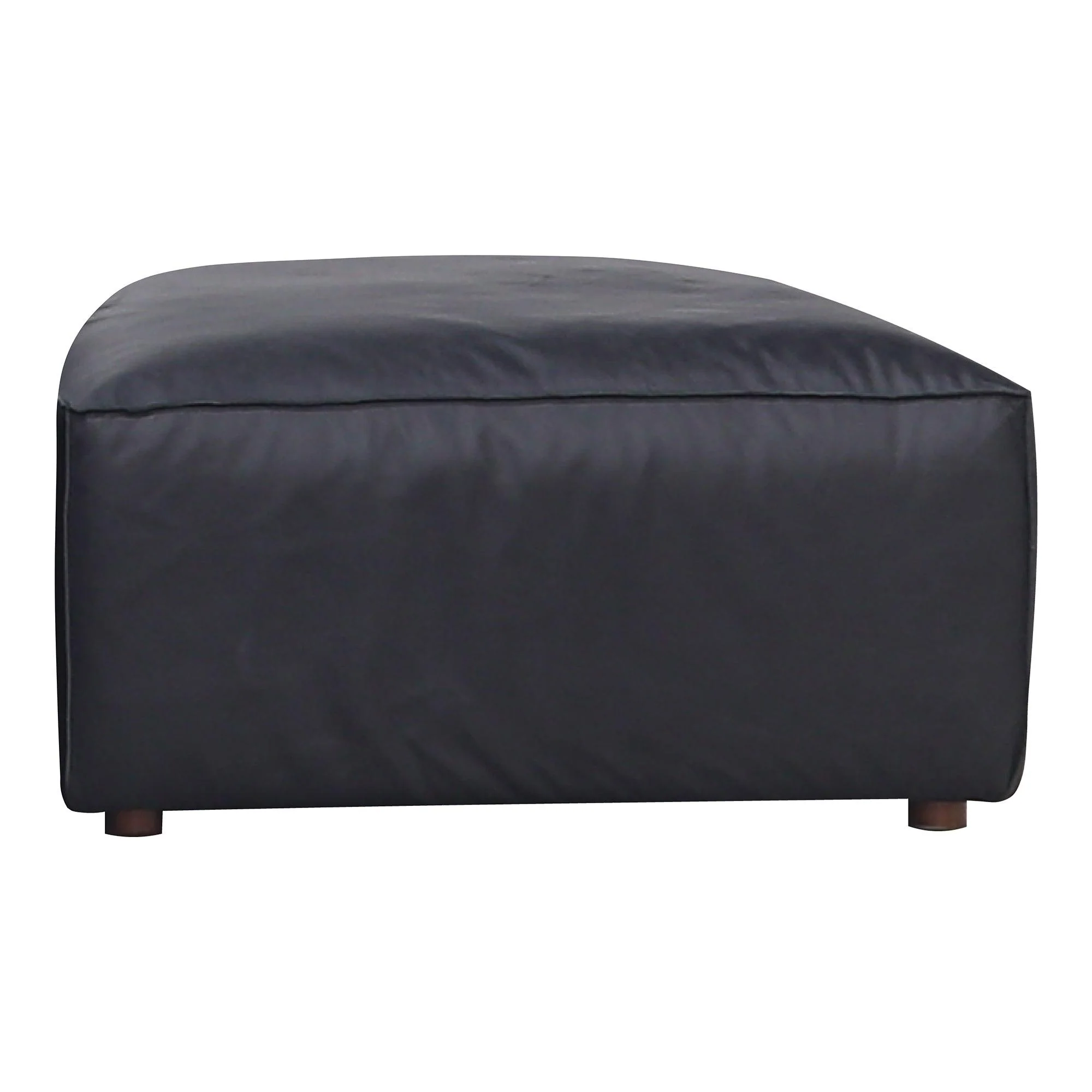 Form Ottoman Vantage Black Leather - Frankwebs