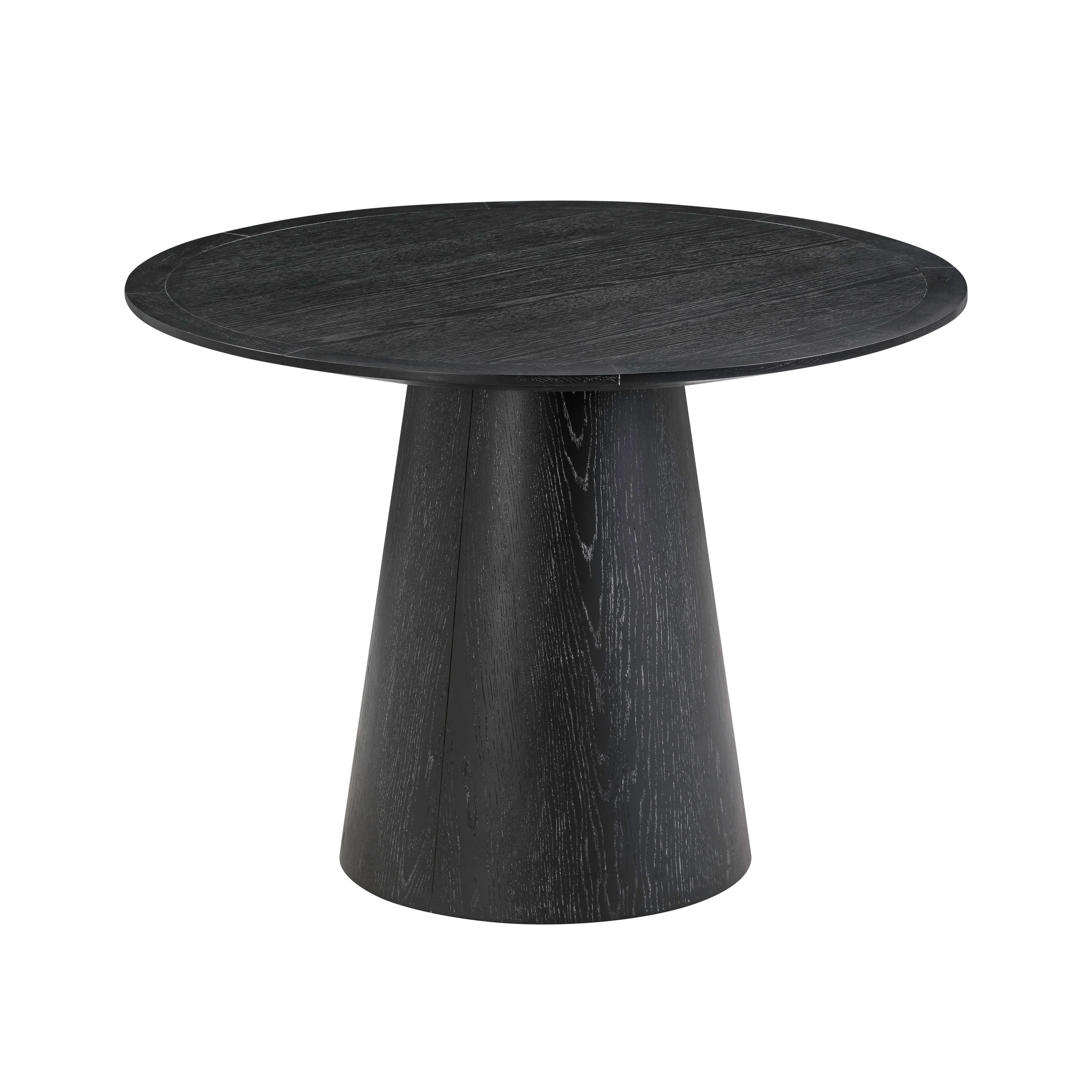 Sahara Black Oak Round Dining Table - Frankwebs
