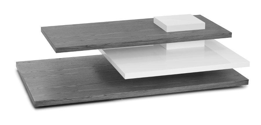 Planar Coctail Table, White/Grey Wood - Frankwebs