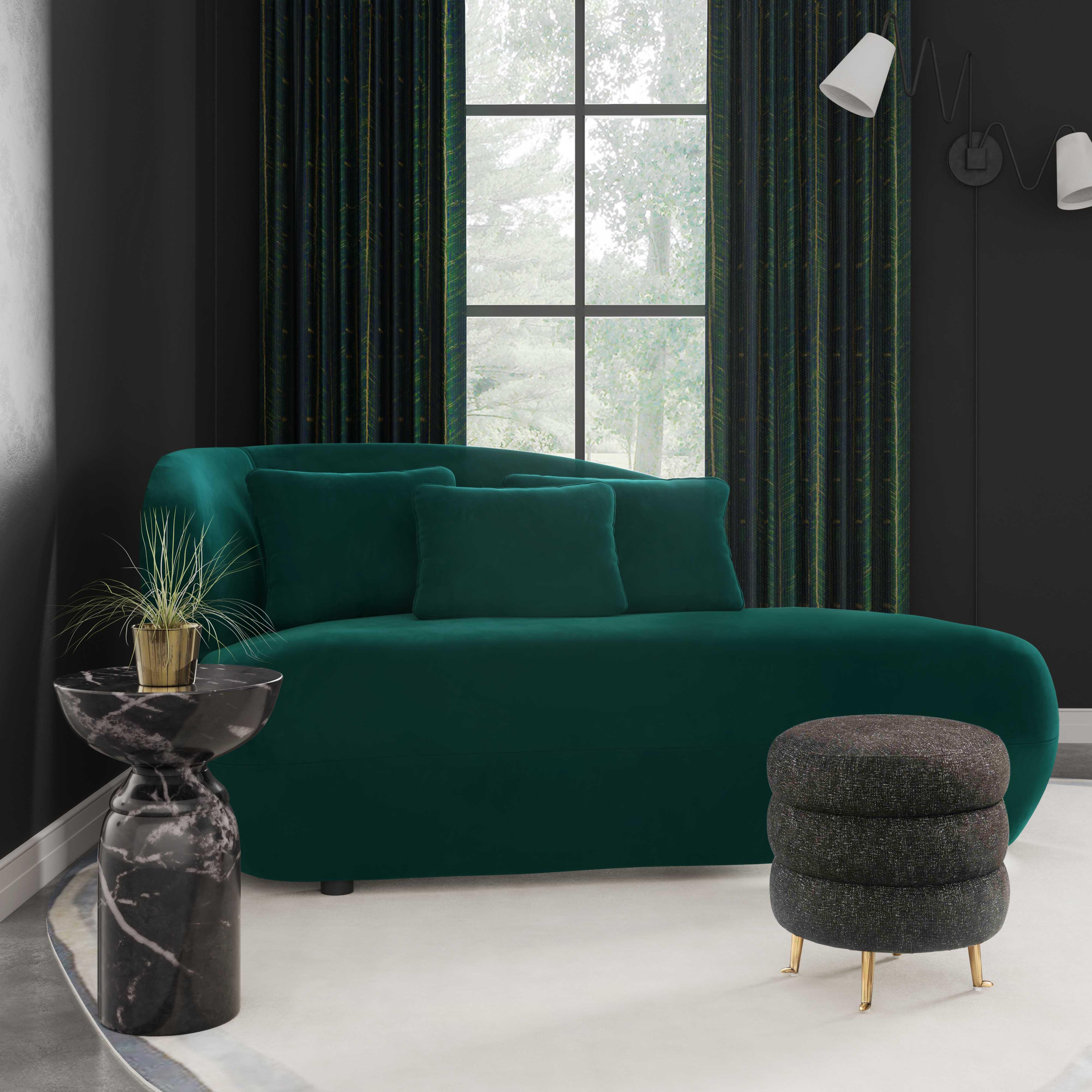 Galet Green Velvet Chaise - Frankwebs