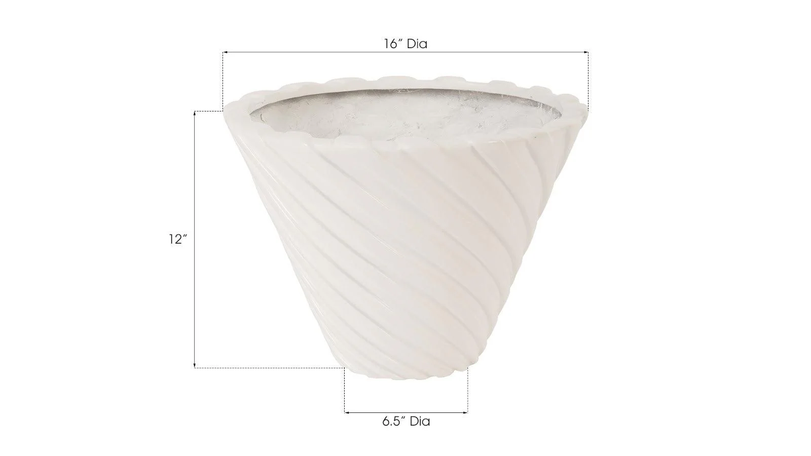 Turbo Planter, Gel Coat White - Frankwebs