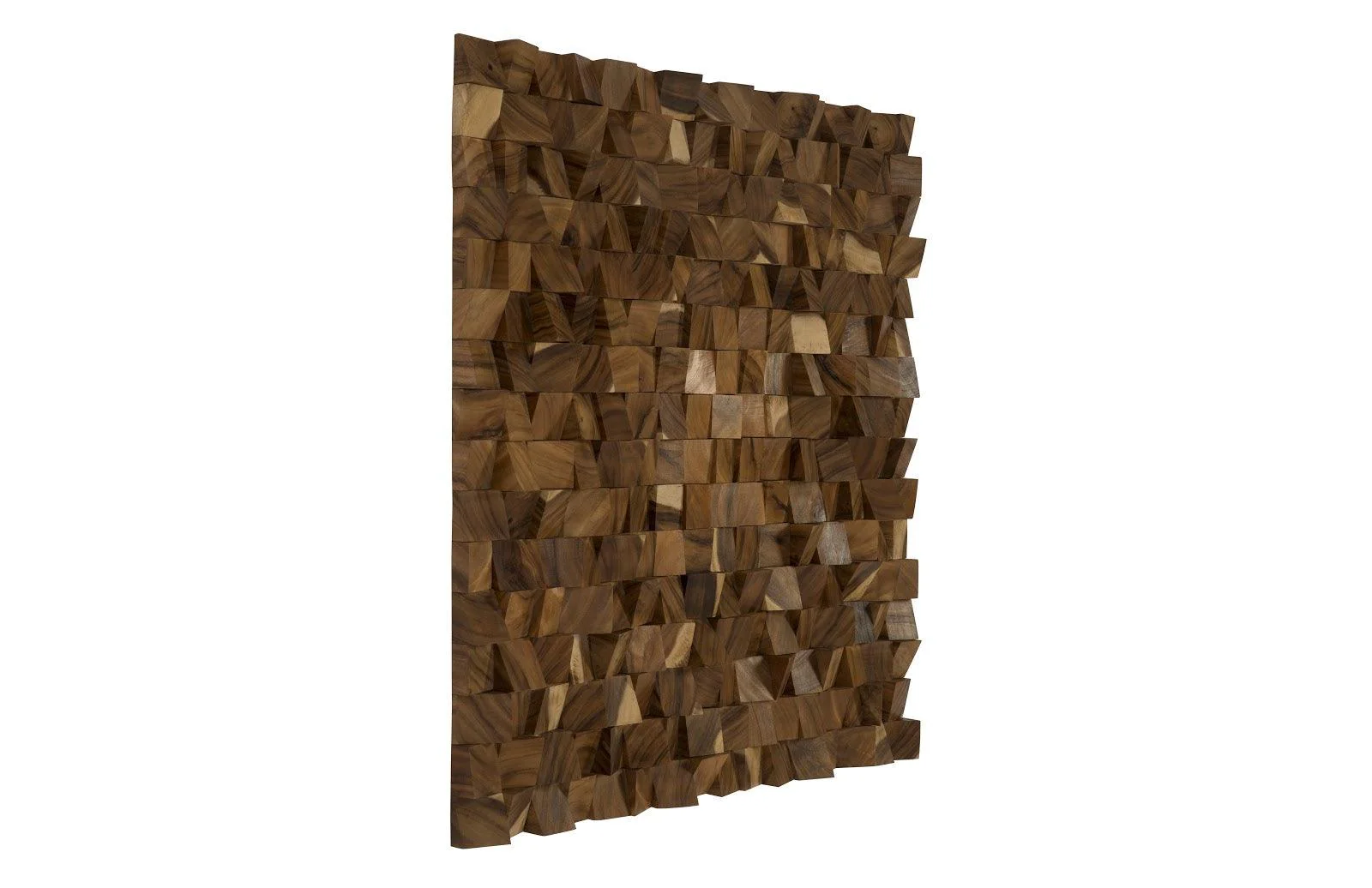 Blocks Wall Art, Chamcha Wood, Natural, LG - Frankwebs