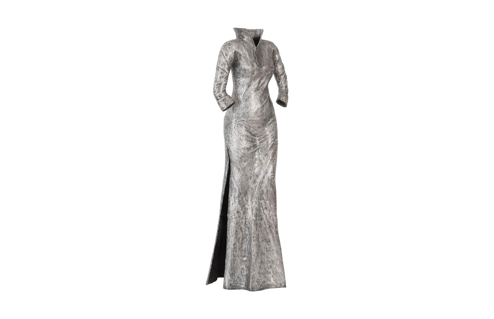 Dress Sculpture, Long Sleeves, Black/Silver, Aluminum - Frankwebs