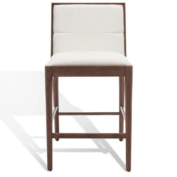 LAYCEE LINEN AND WOOD COUNTER STOOL - Frankwebs