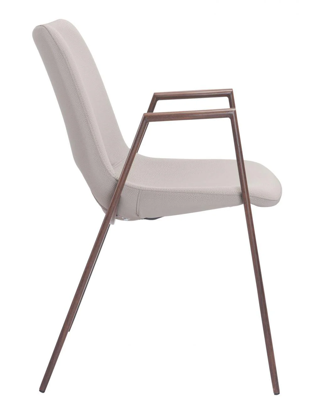 Desi Dining Chair (Set of 2) Beige & Walnut - Frankwebs