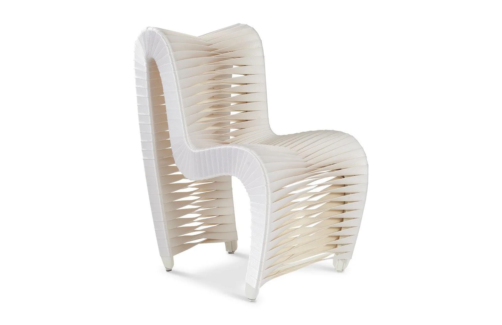 Seat Belt Dining Chair, White/Off-White - Frankwebs