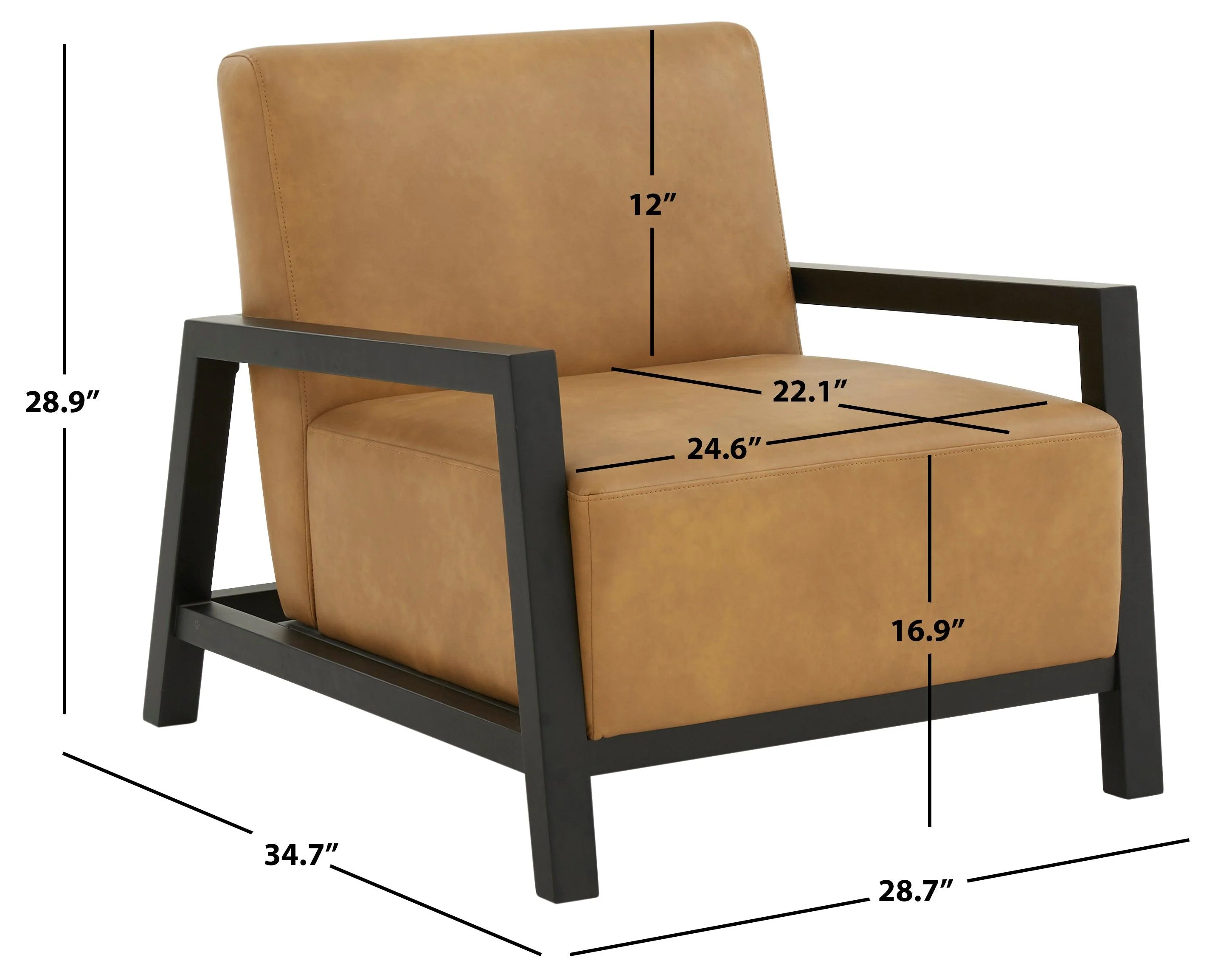 ROSELLE VEGAN LEATHER ACENT CHAIR - Frankwebs