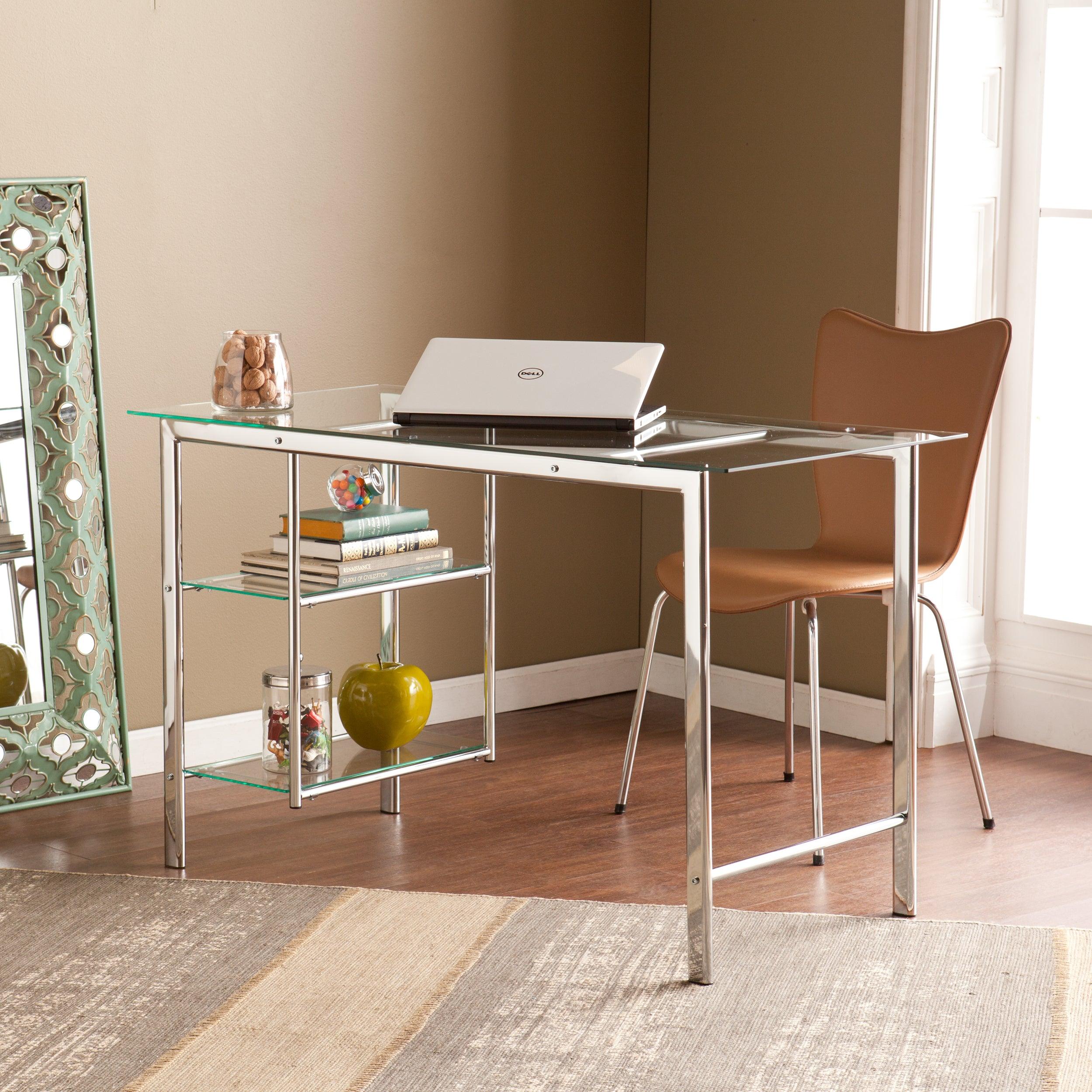 Oslo Chrome/Glass Desk - Frankwebs