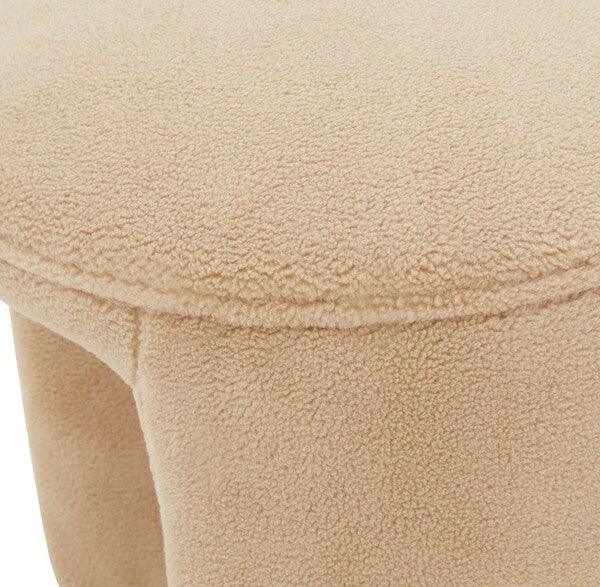VIVIE FAUX SHEARLING OTTOMAN - Frankwebs