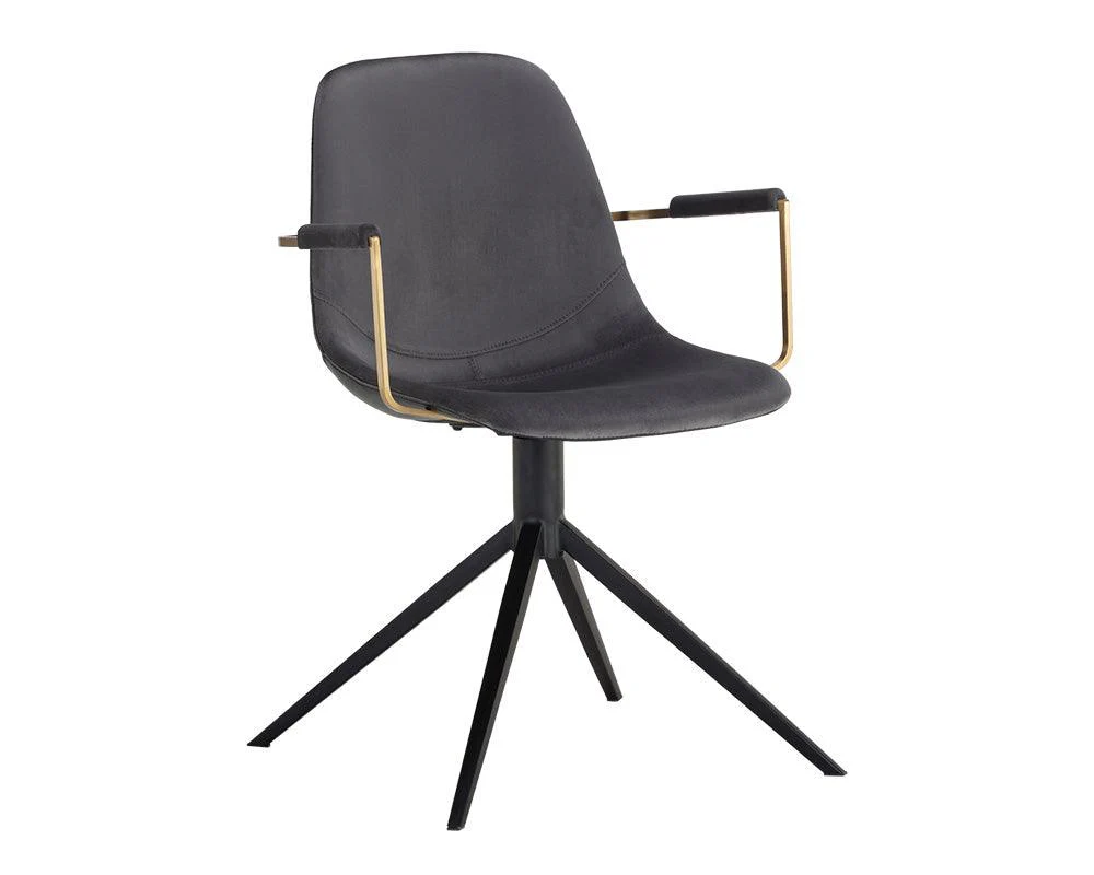 Cassius Swivel Dining Armchair - Frankwebs