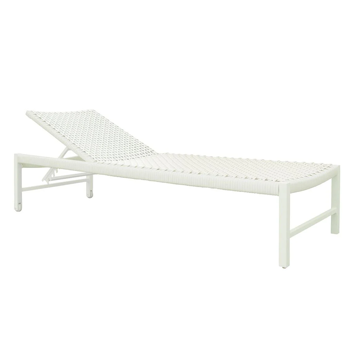 Catherine Adj. Chaise Lounge W/Wheels - Aluminum - Frankwebs