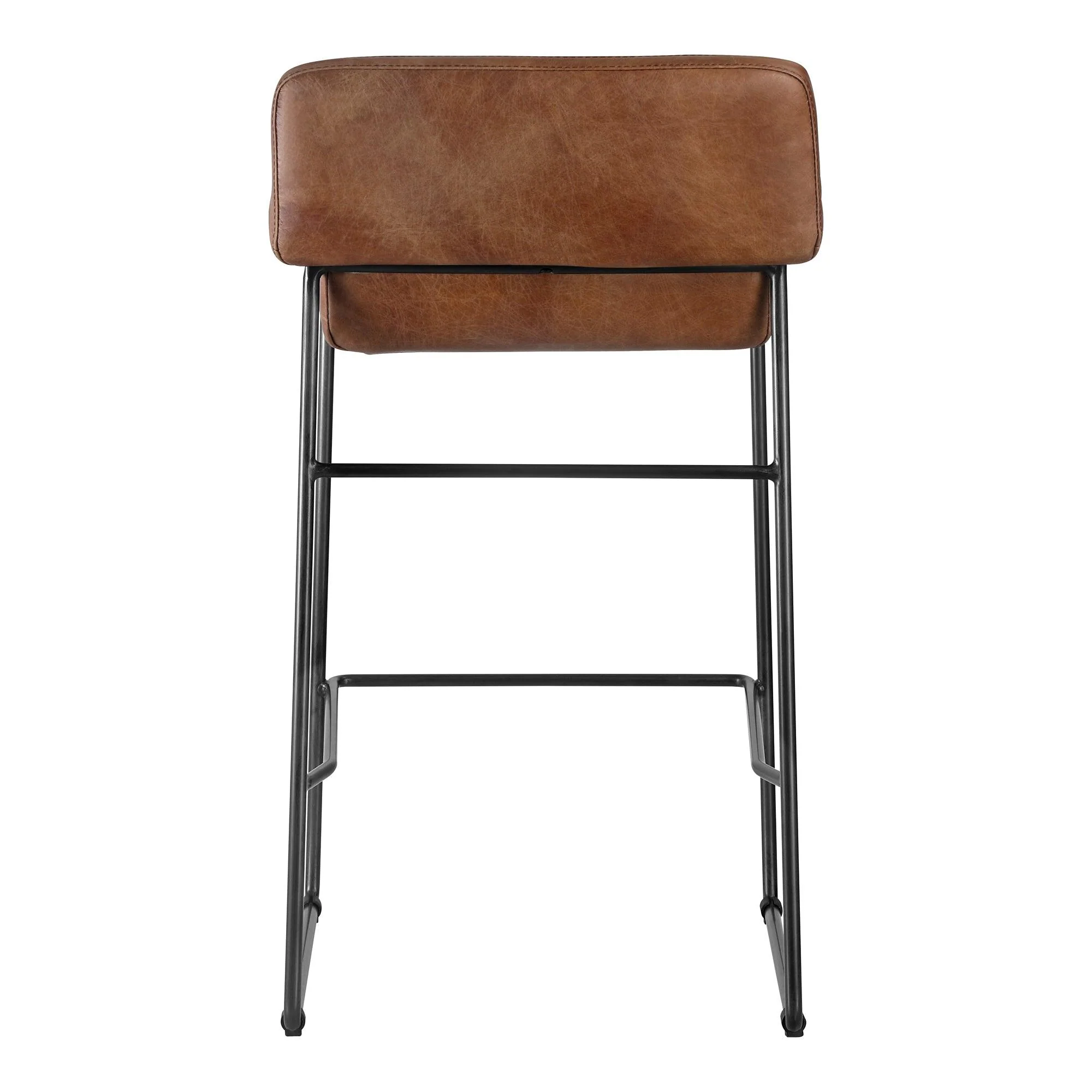 Starlet Counter Stool Open Road Brown Leather - Set Of Two - Frankwebs
