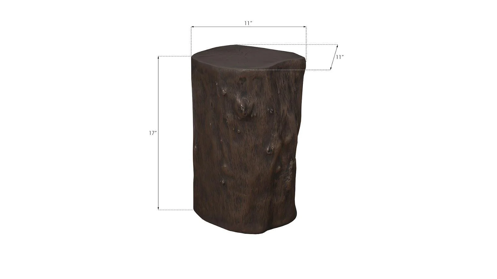 Log Stool, Bronze, SM - Frankwebs