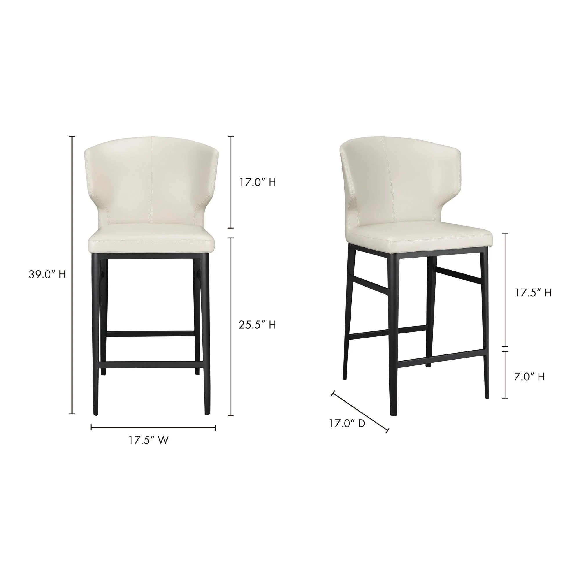 Delaney Counter Stool Beige - Frankwebs