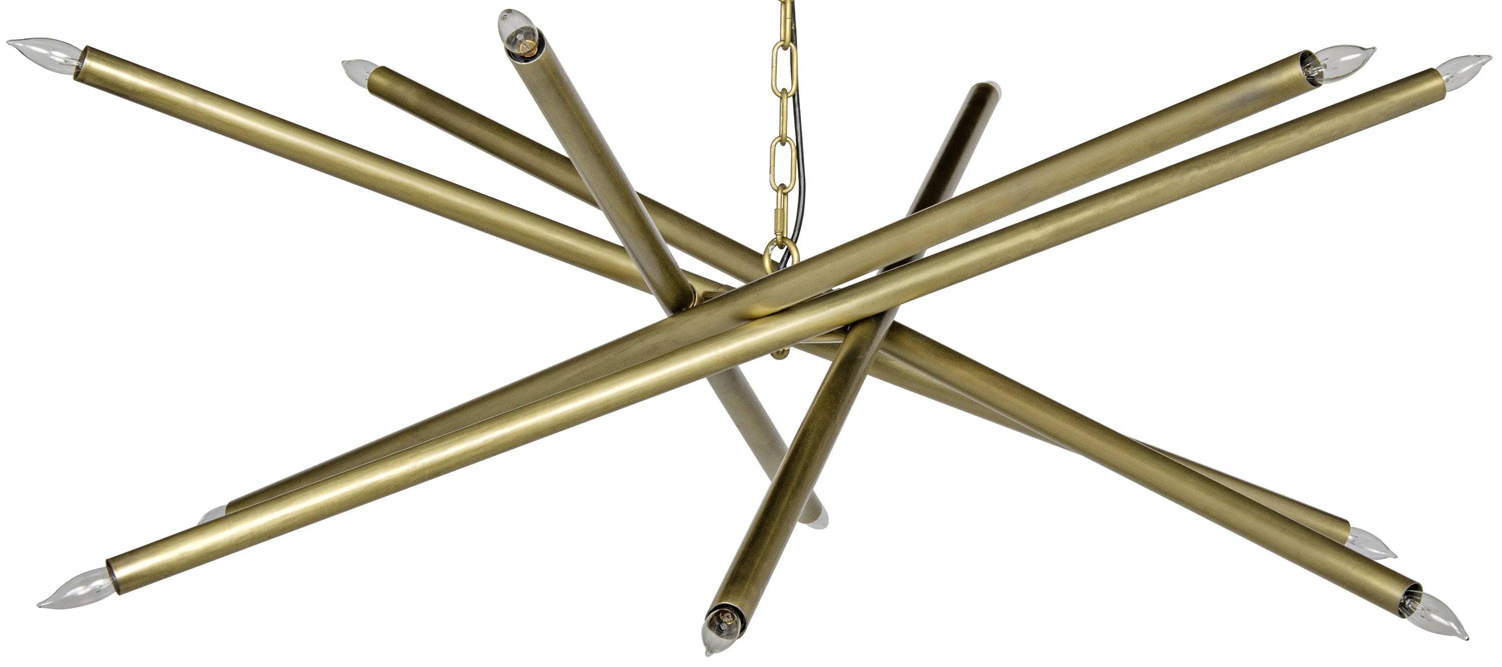 Ikram Chandelier, Metal with Brass Finish - Frankwebs