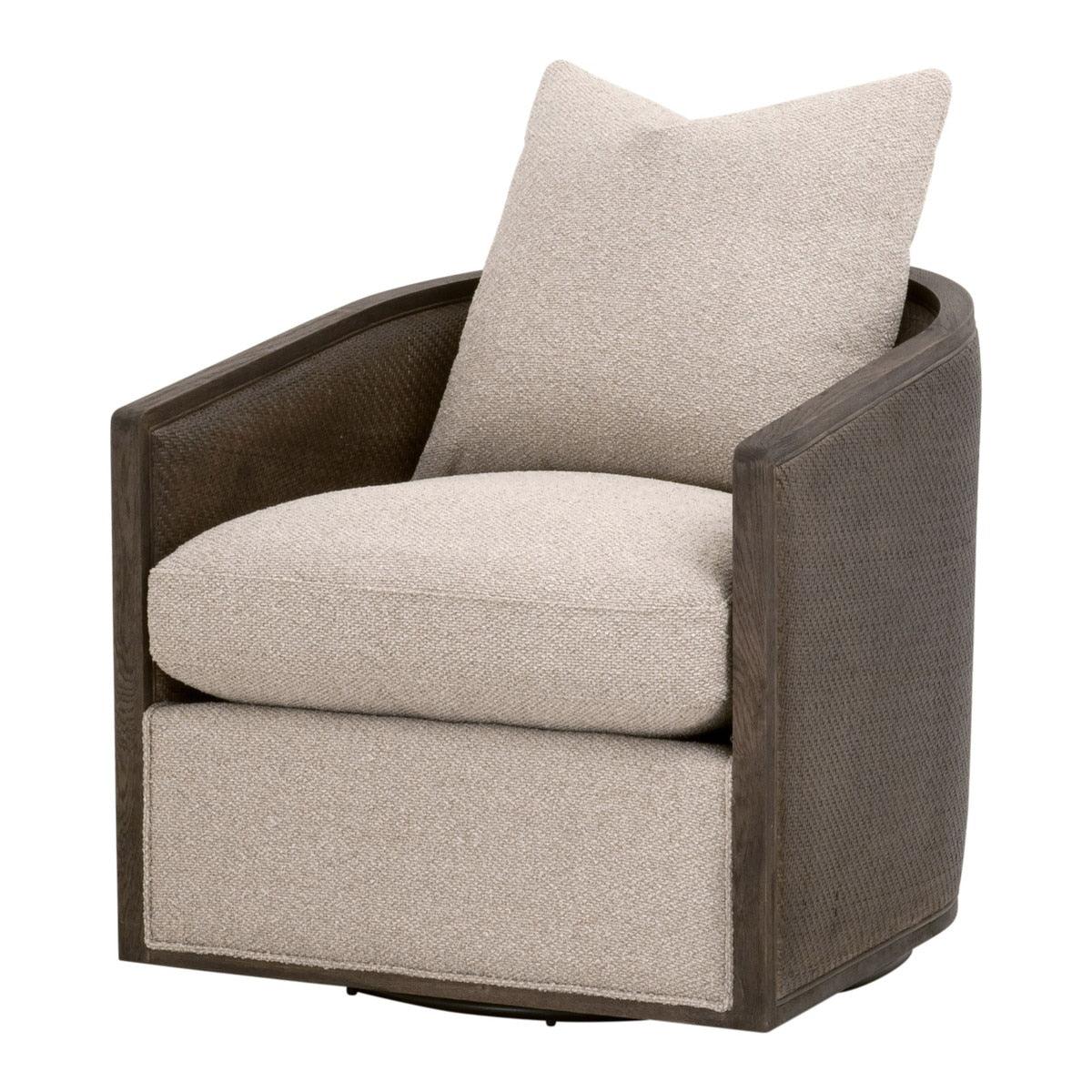 McGuire Swivel Club Chair - Jute - Frankwebs