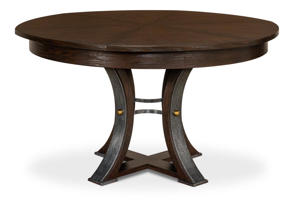 Tower Jupe Dining Table - Med Burnt Brown - Frankwebs