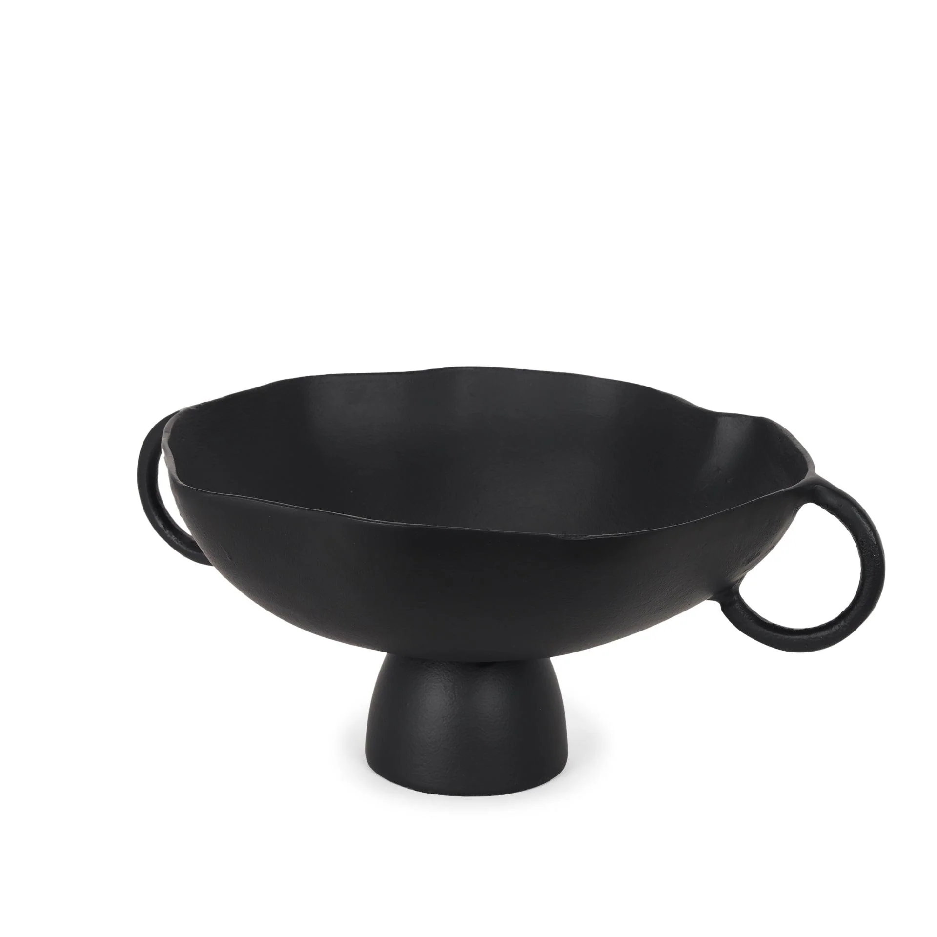 Radka Large Matte Black Metal Decorative Bowl - Frankwebs