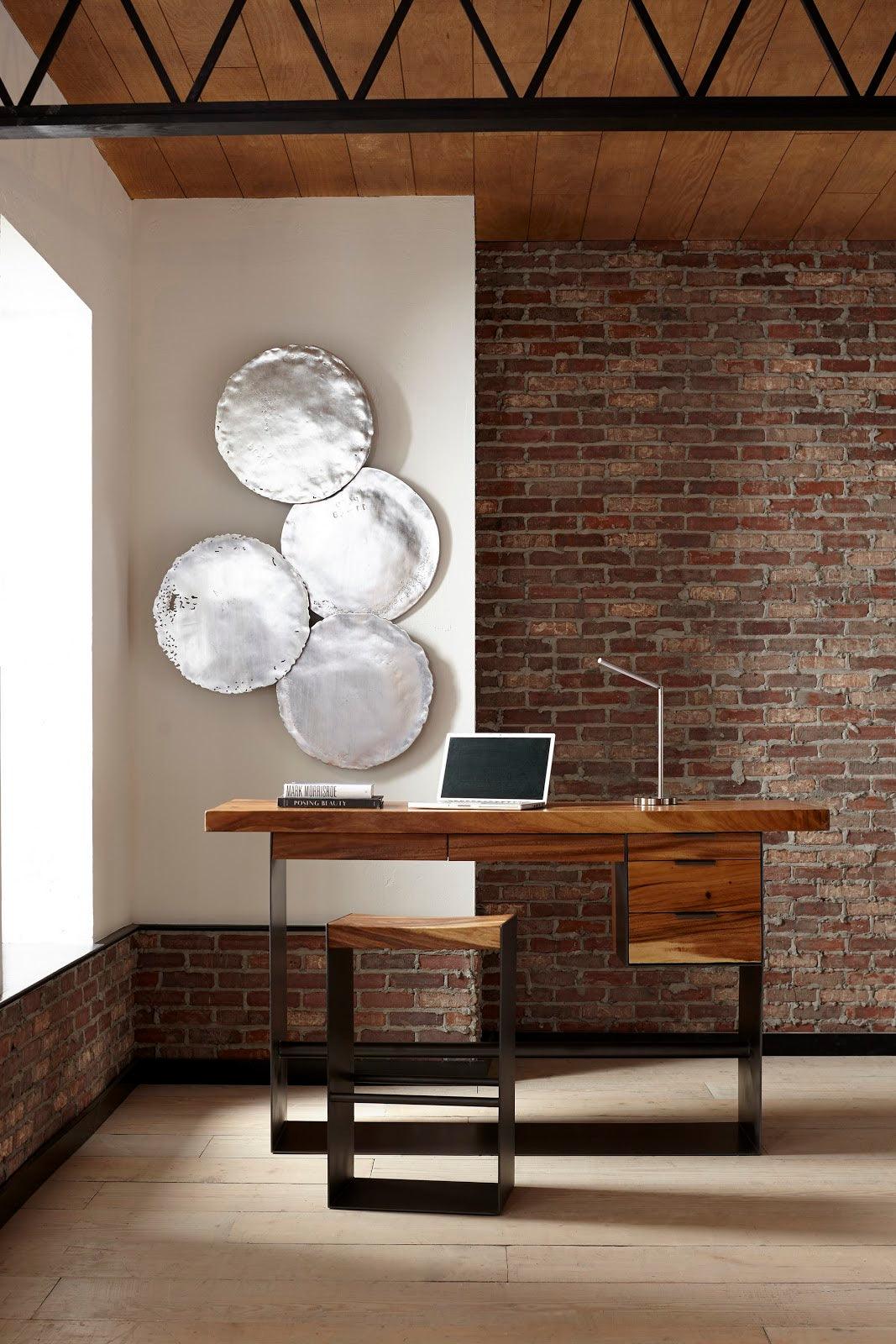 Cast Oil Drum Wall Discs, Silver Leaf, Set of 4 - Frankwebs