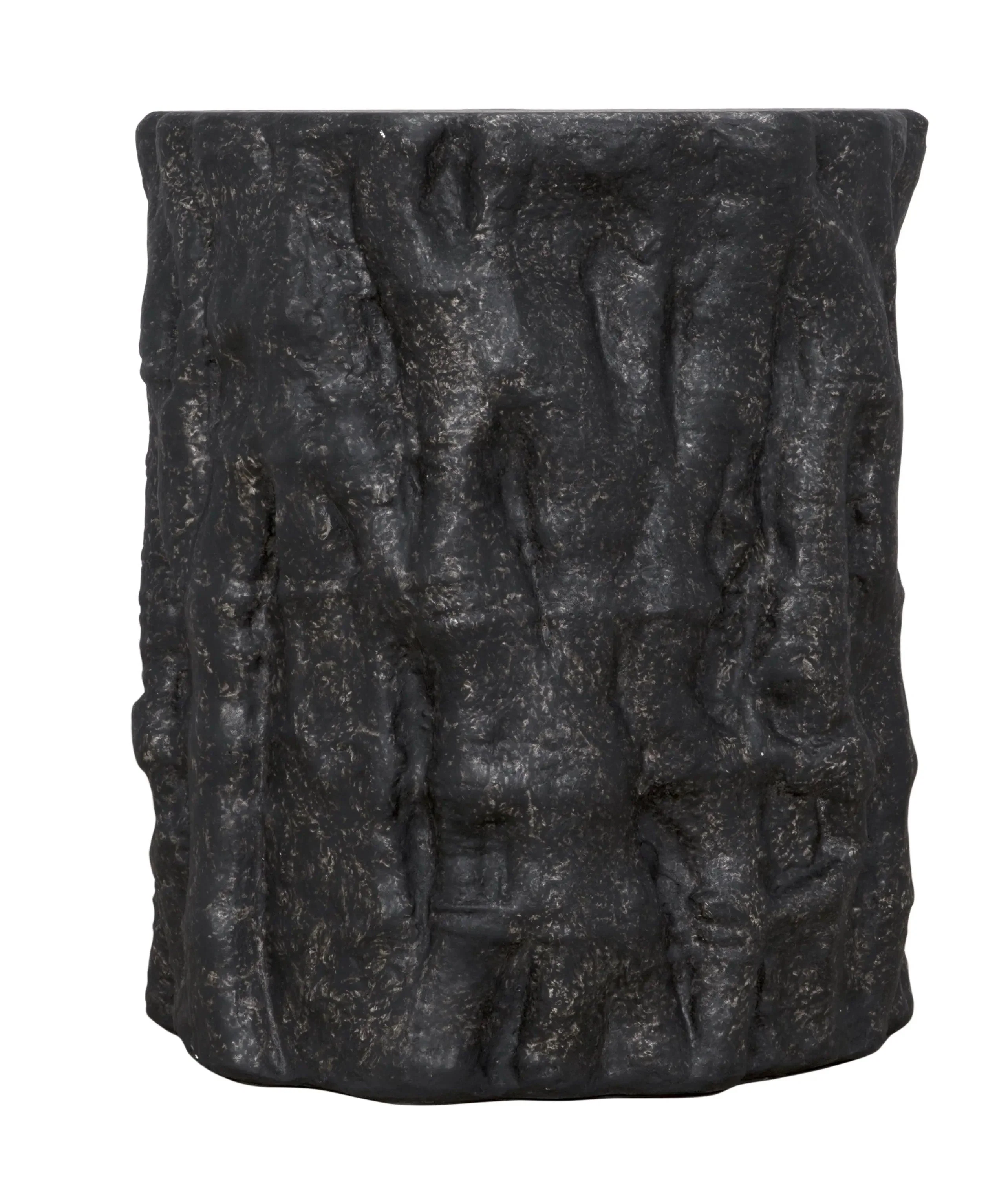 Damono Stool/Side Table, Black Fiber Cement - Frankwebs