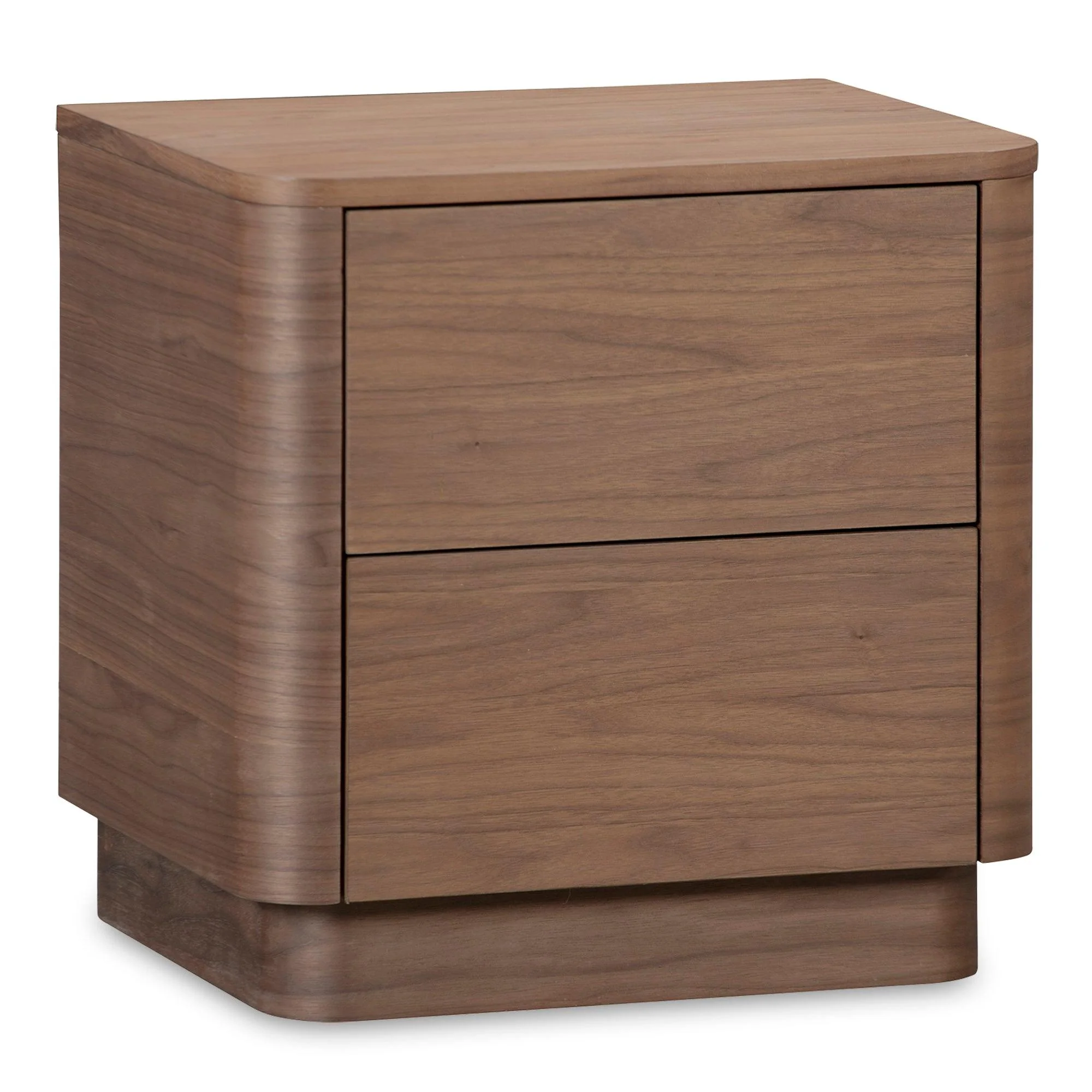 Round Off Tall Nightstand Walnut - Frankwebs