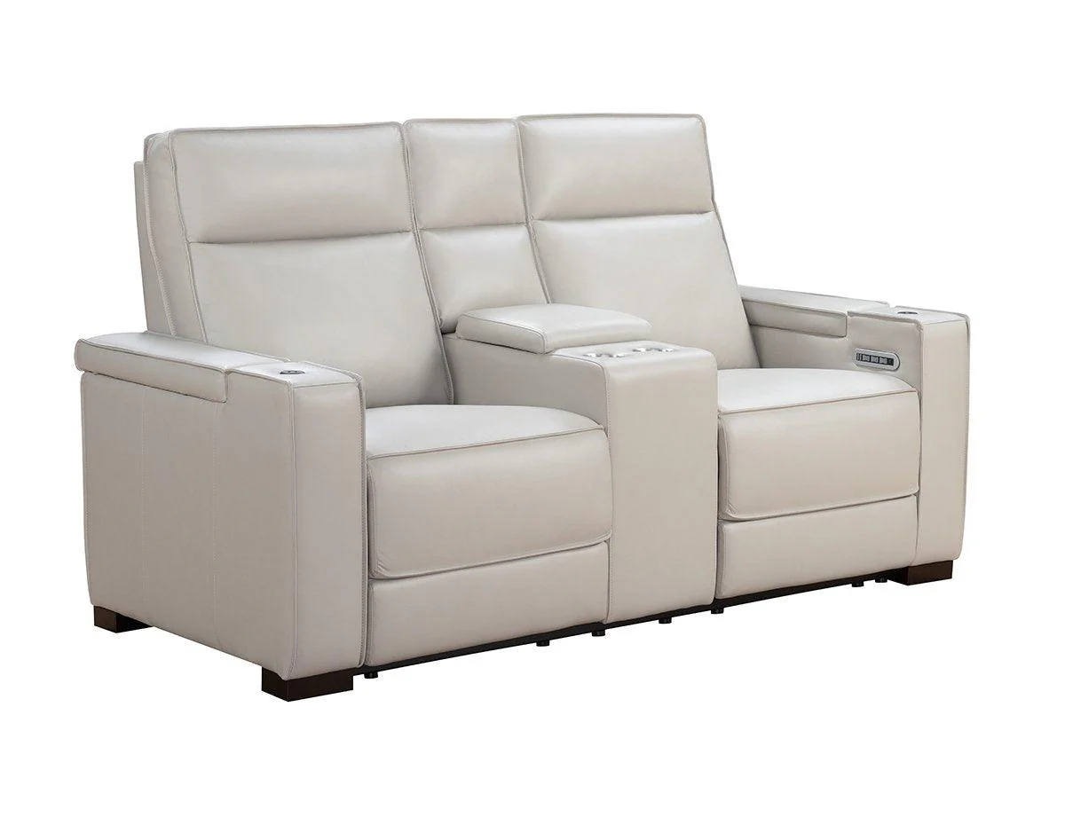 Odessey Power Reclining Console Loveseat w/Power Head Rests - Frankwebs