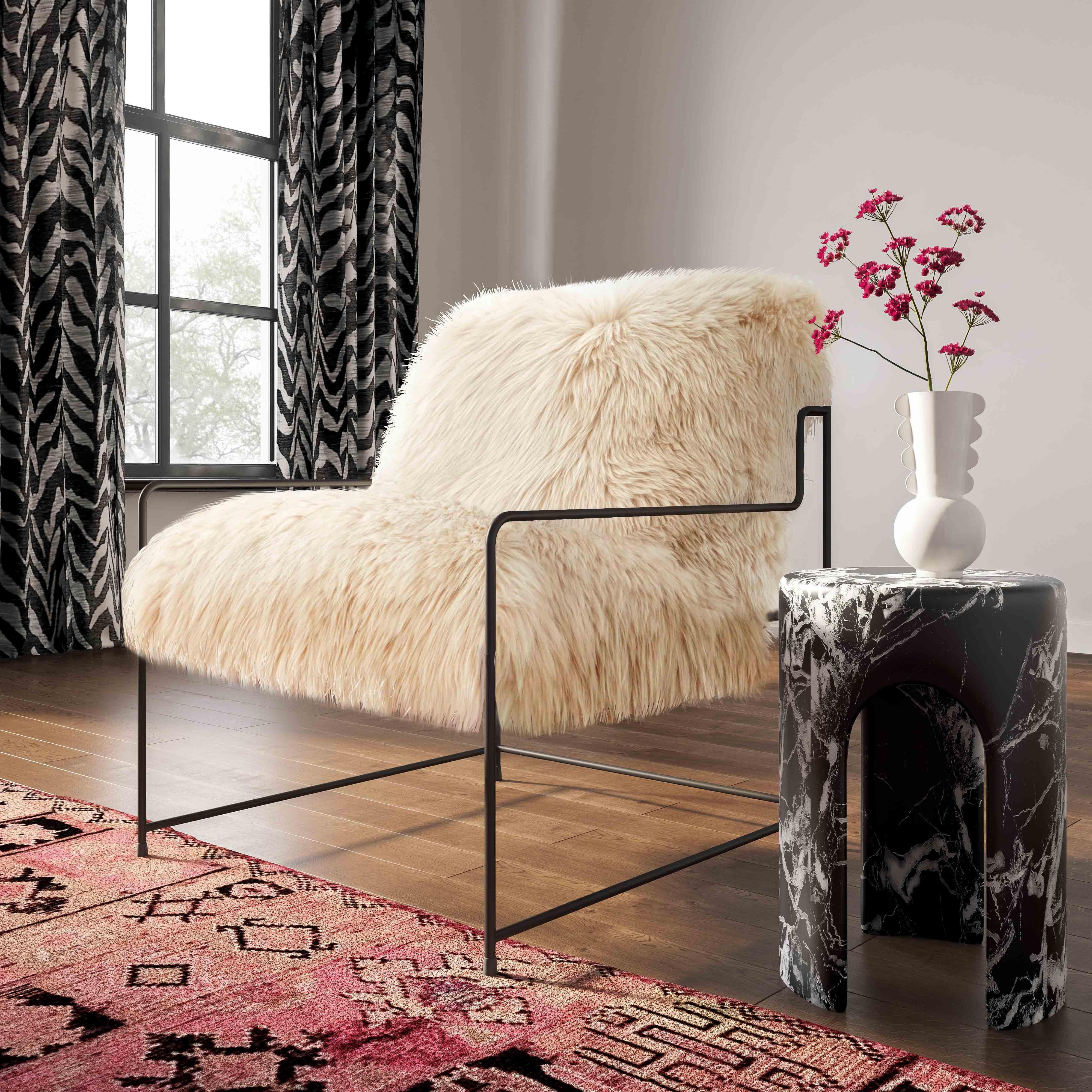 Kimi Natural Genuine Sheepskin chair - Frankwebs