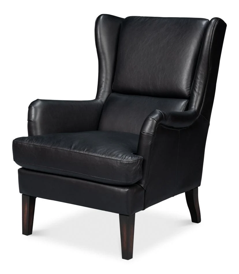Elite Wing Lounge Chair - Onyx Black - Frankwebs