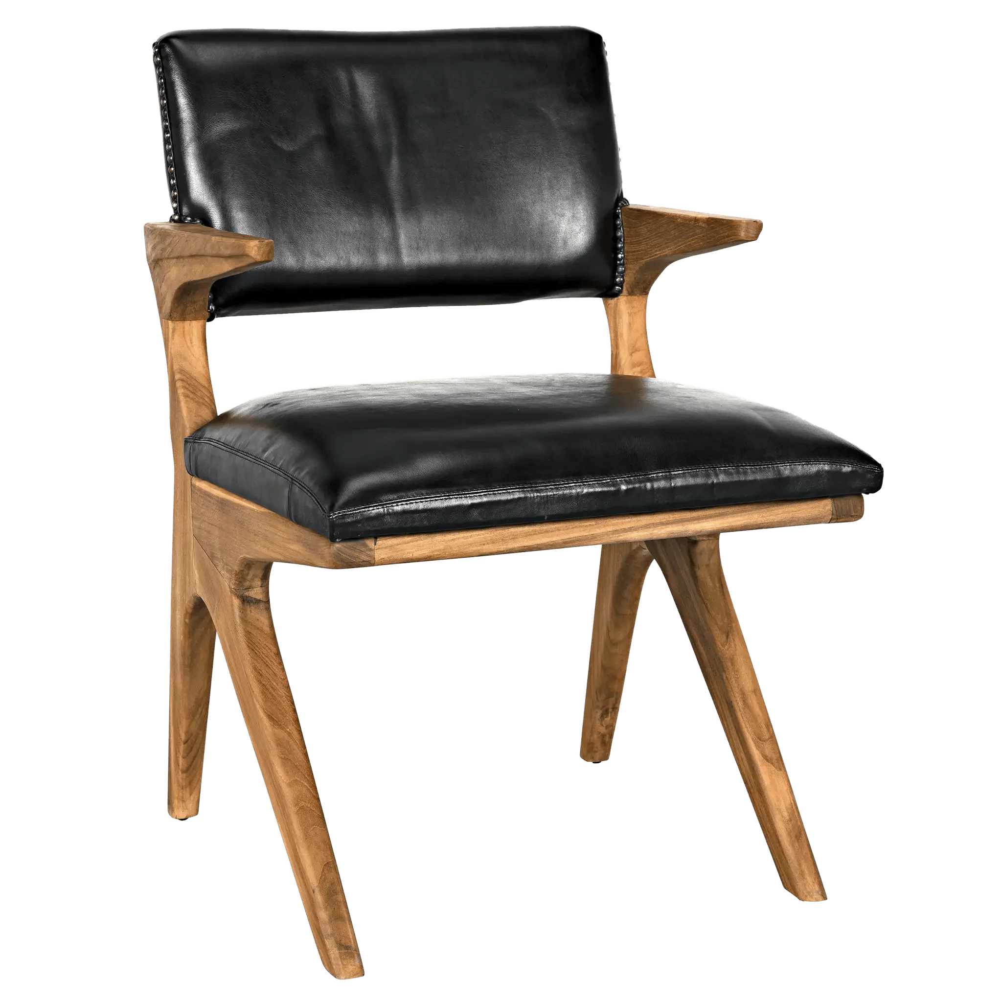 Dolores Chair, Teak with Leather - Frankwebs