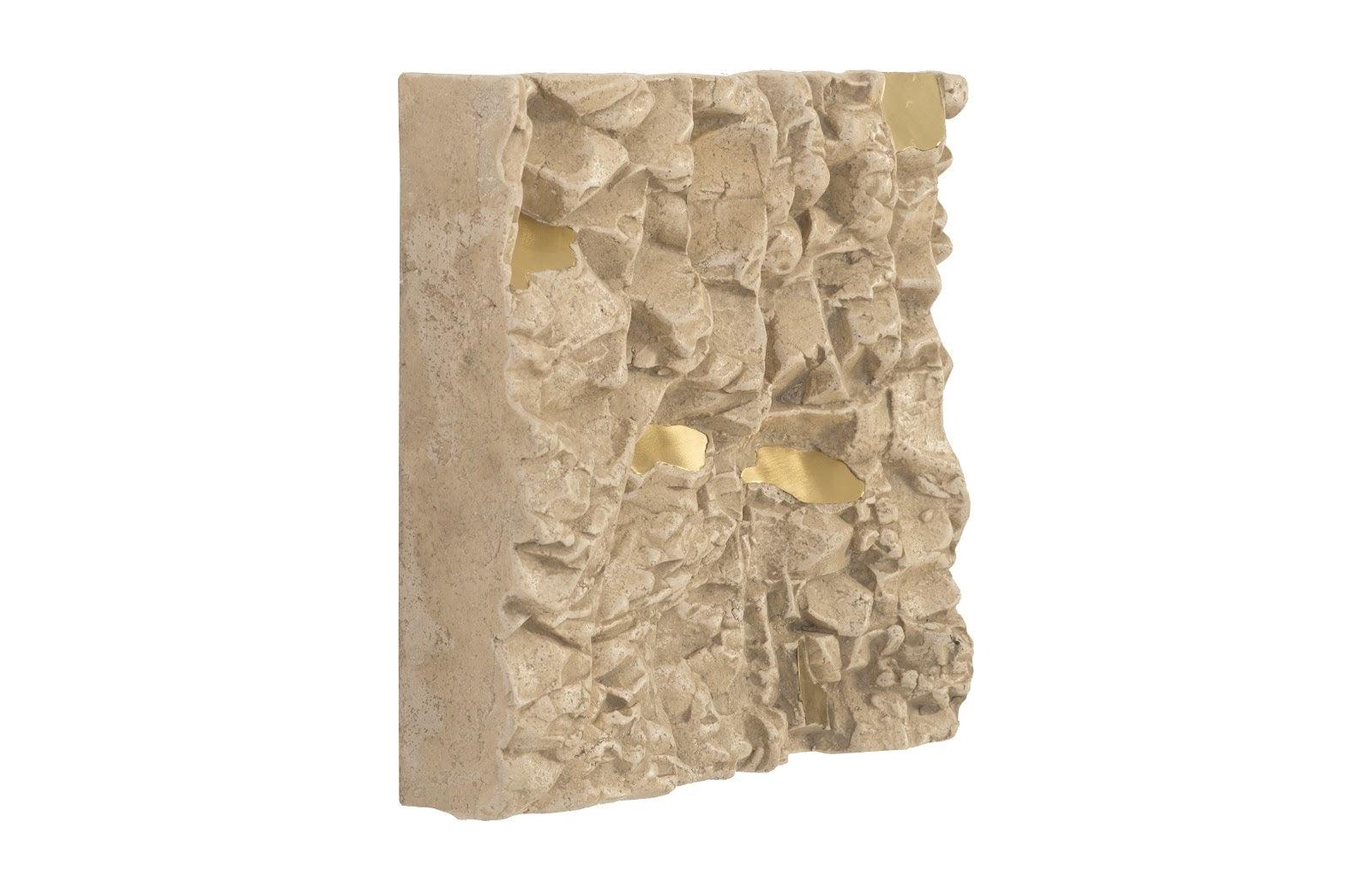 Rubble Wall Tile, Brass Accents - Frankwebs