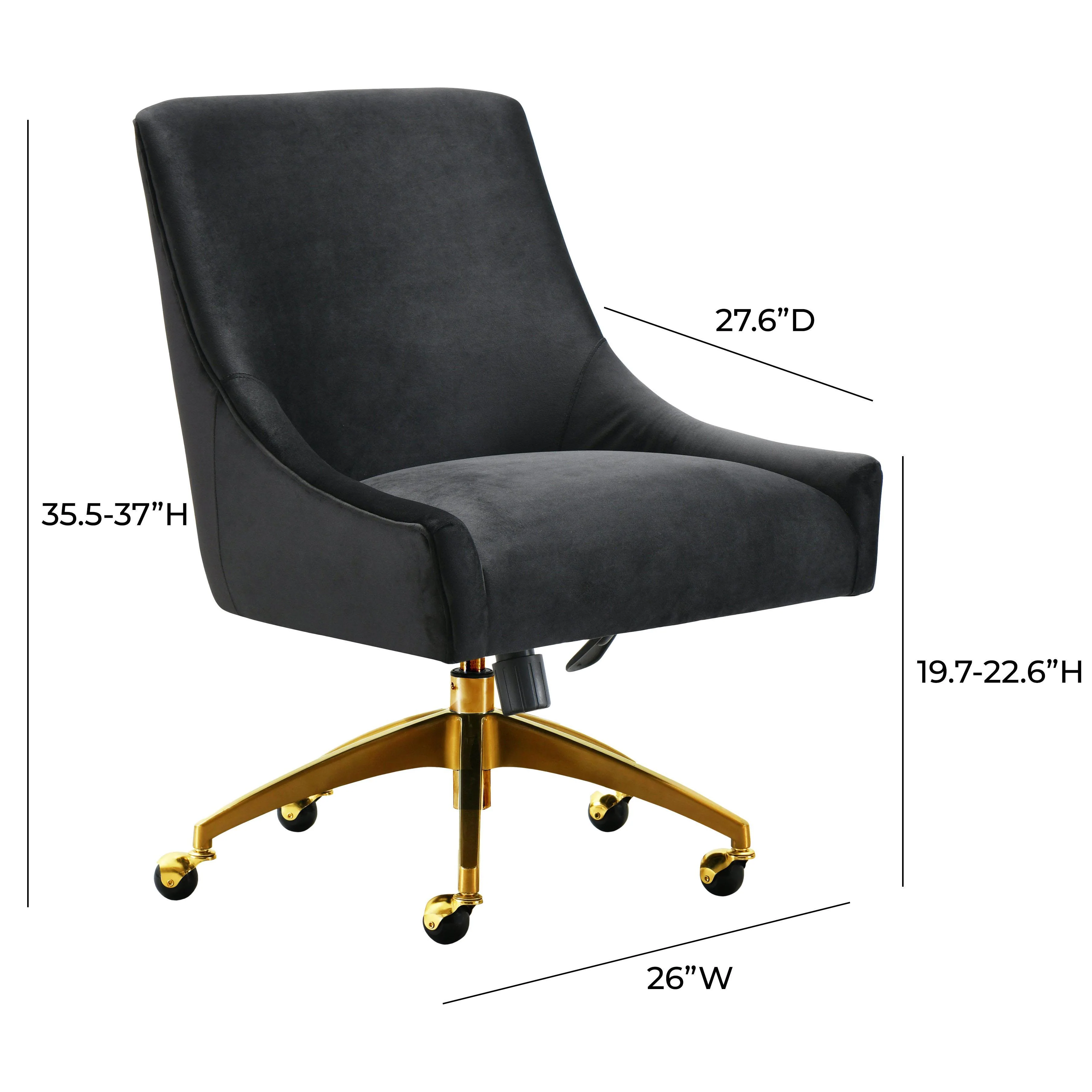 Beatrix Black Office Swivel Chair - Frankwebs