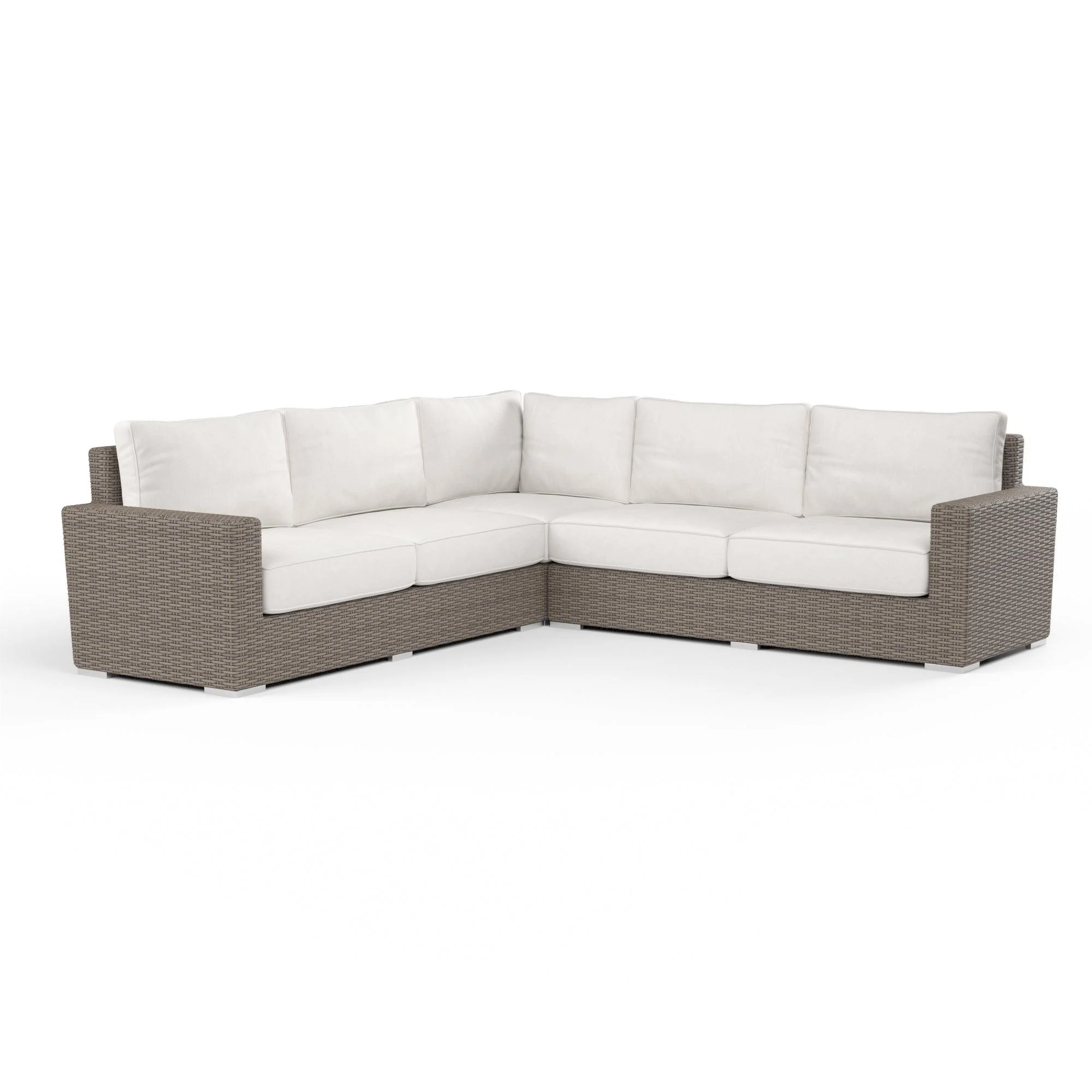 Coronado Sectional in Canvas Flax w/ Self Welt - Frankwebs