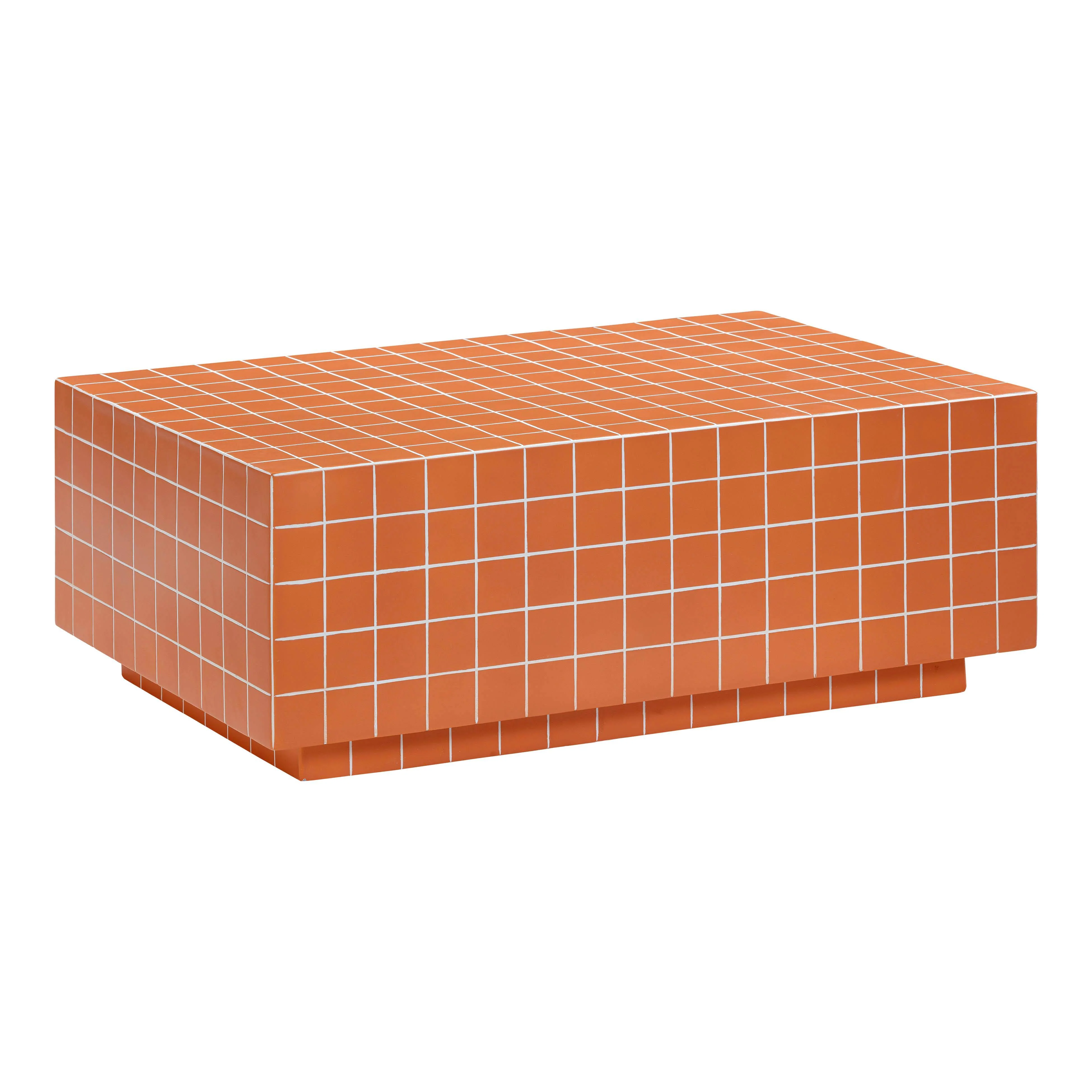 Mixie Brick Orange Tile Indoor / Outdoor Coffee Table - Frankwebs