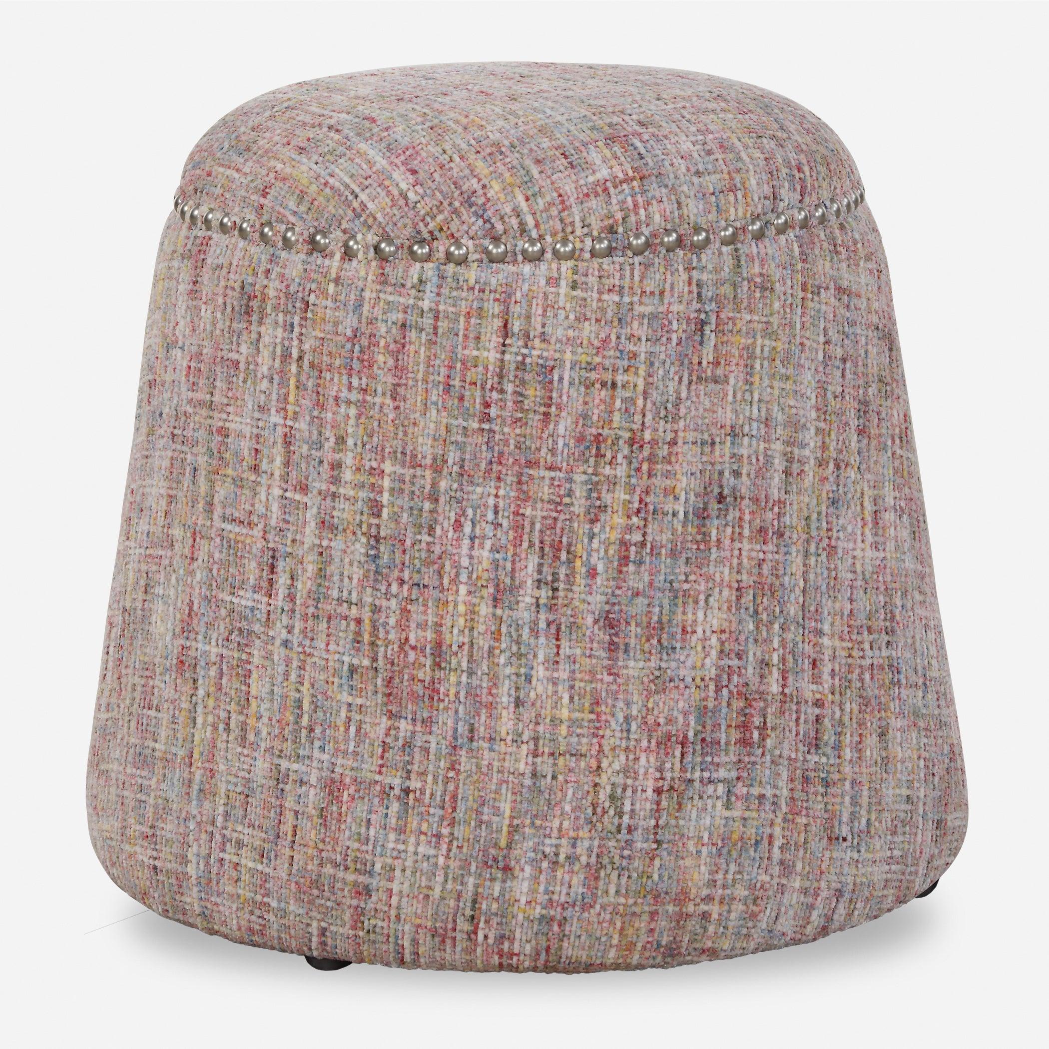 Gumdrop Confetti Chenille Ottoman - Frankwebs
