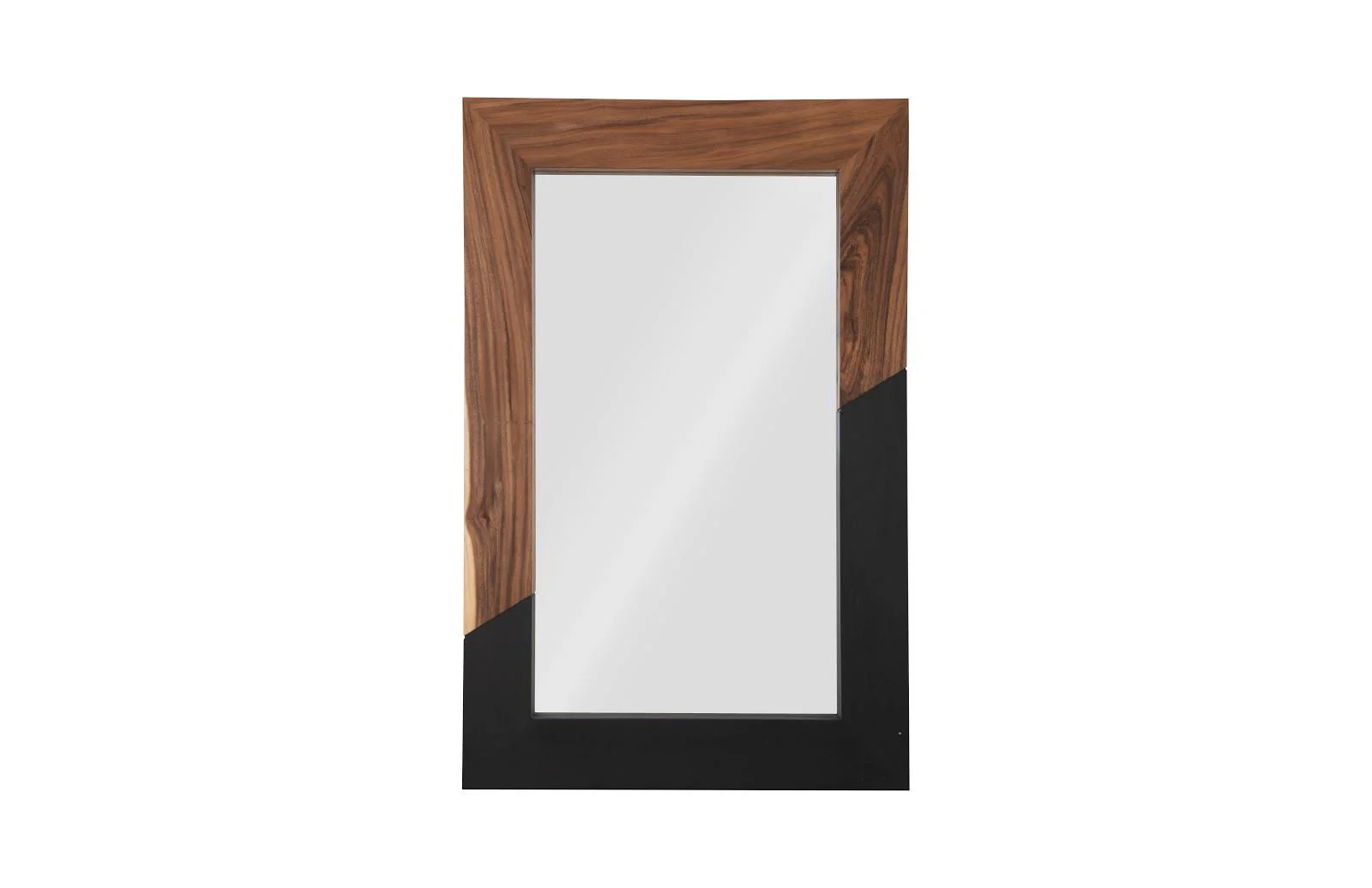 Geometry Wood Mirror, Natural, Black - Frankwebs