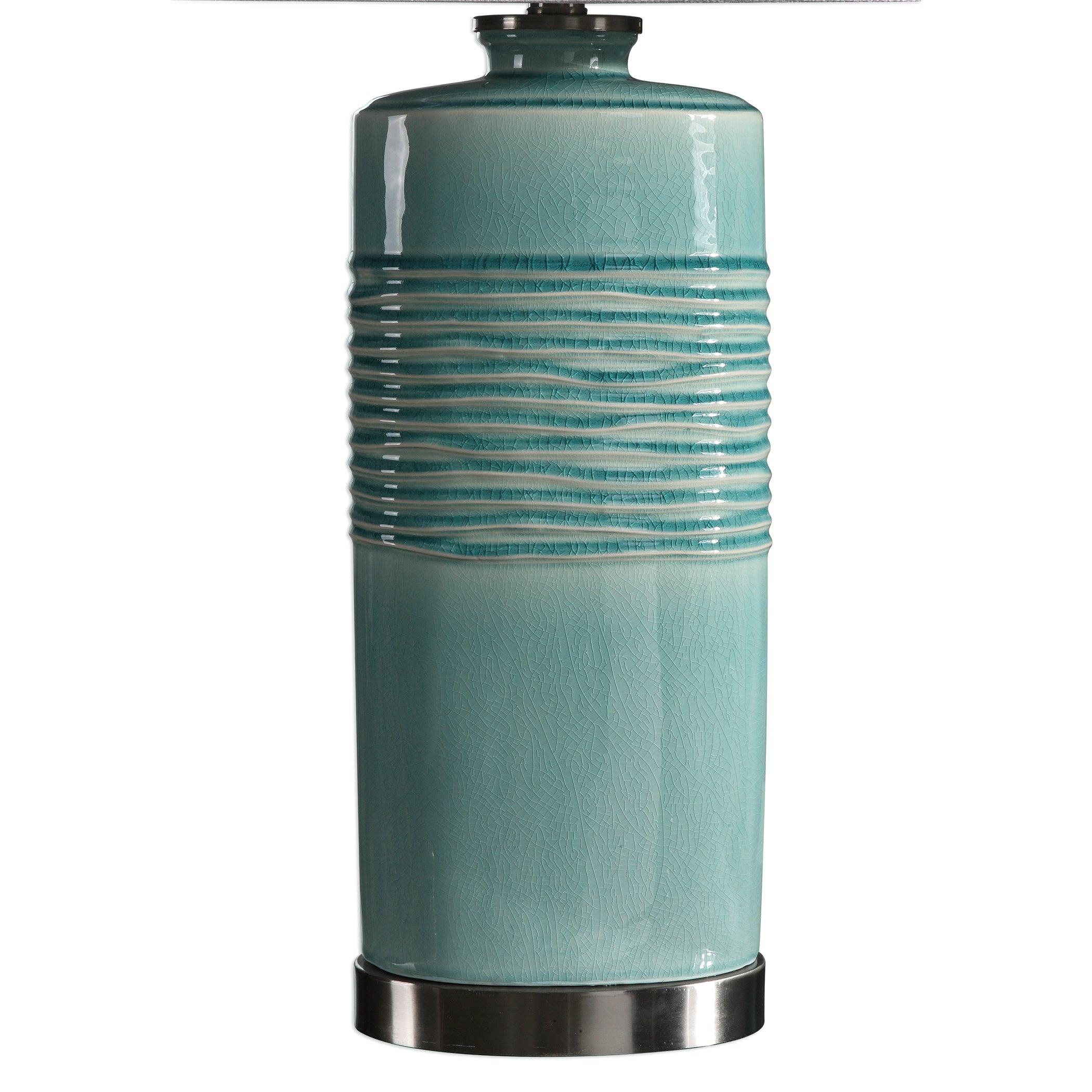 RILA DISTRESSED TEAL TABLE LAMP - Frankwebs