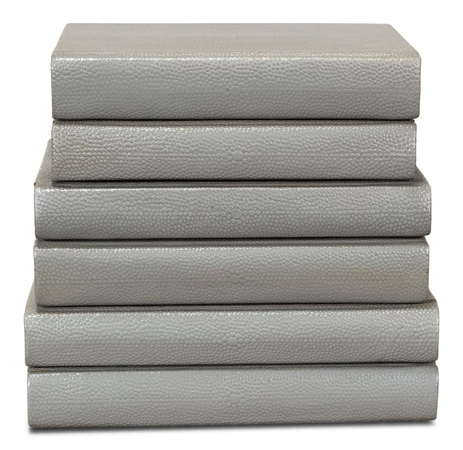 Shagreen Books - Set Of 6 - Storm Grey - Frankwebs