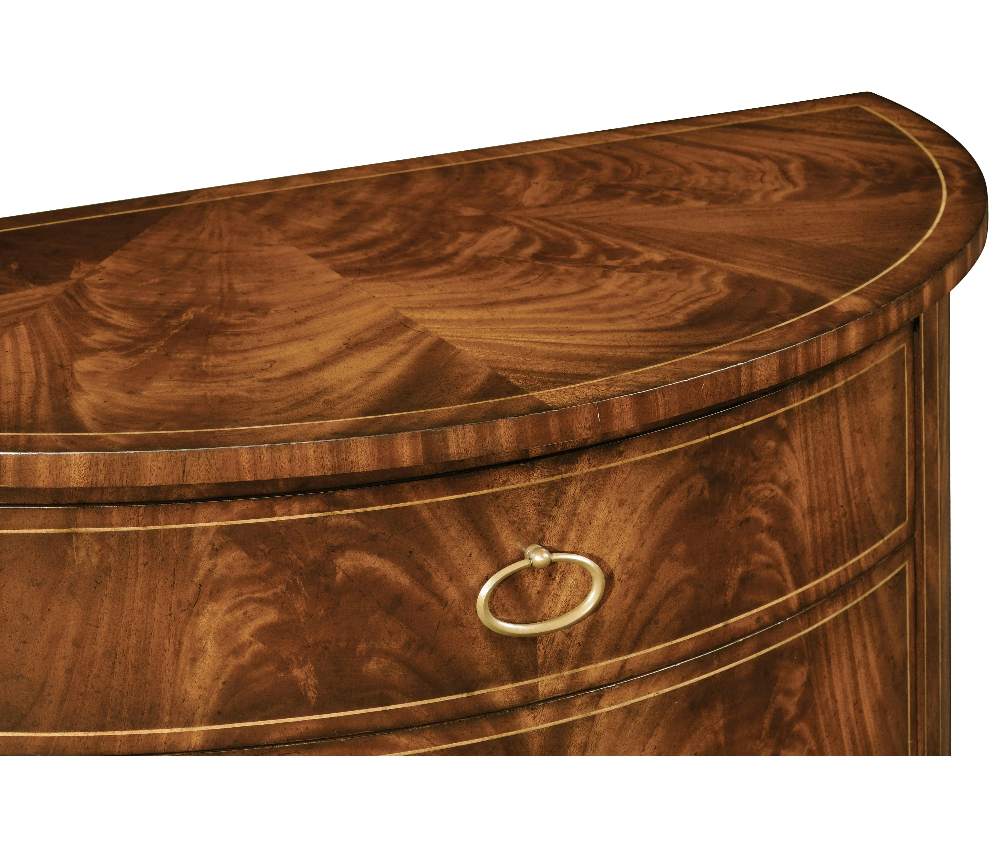 Knightsbridge Biedermeier Mahogany Demilune Cabinet - Frankwebs