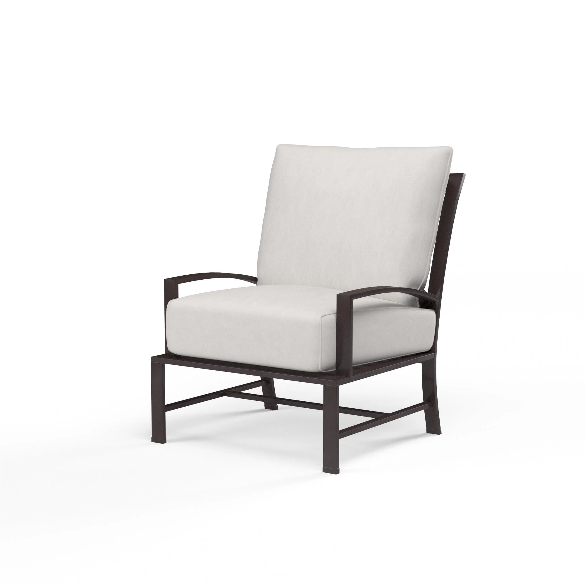La Jolla Club Chair in Canvas Flax w/ Self Welt - Frankwebs