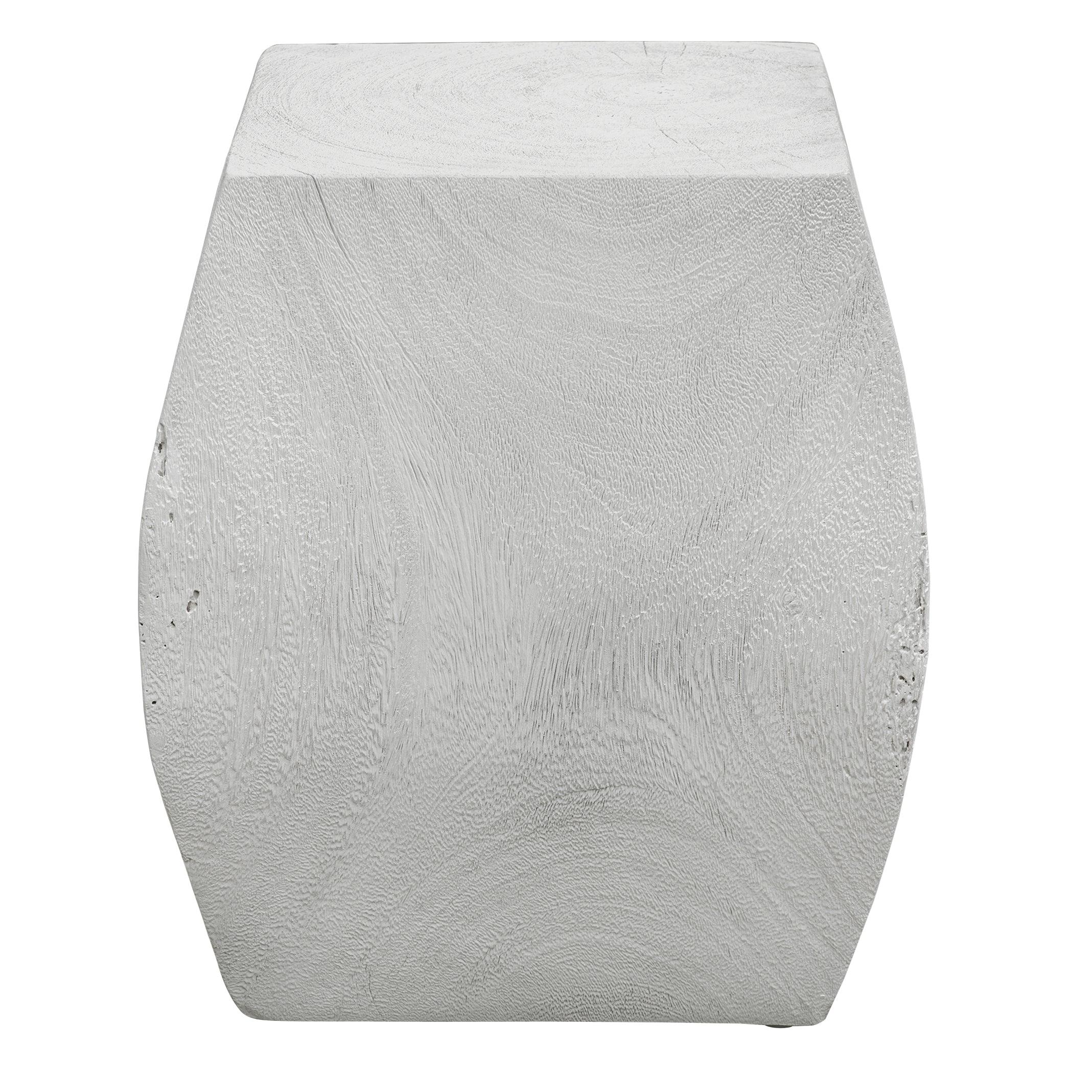 Grove Ivory Wooden Accent Stool - Frankwebs