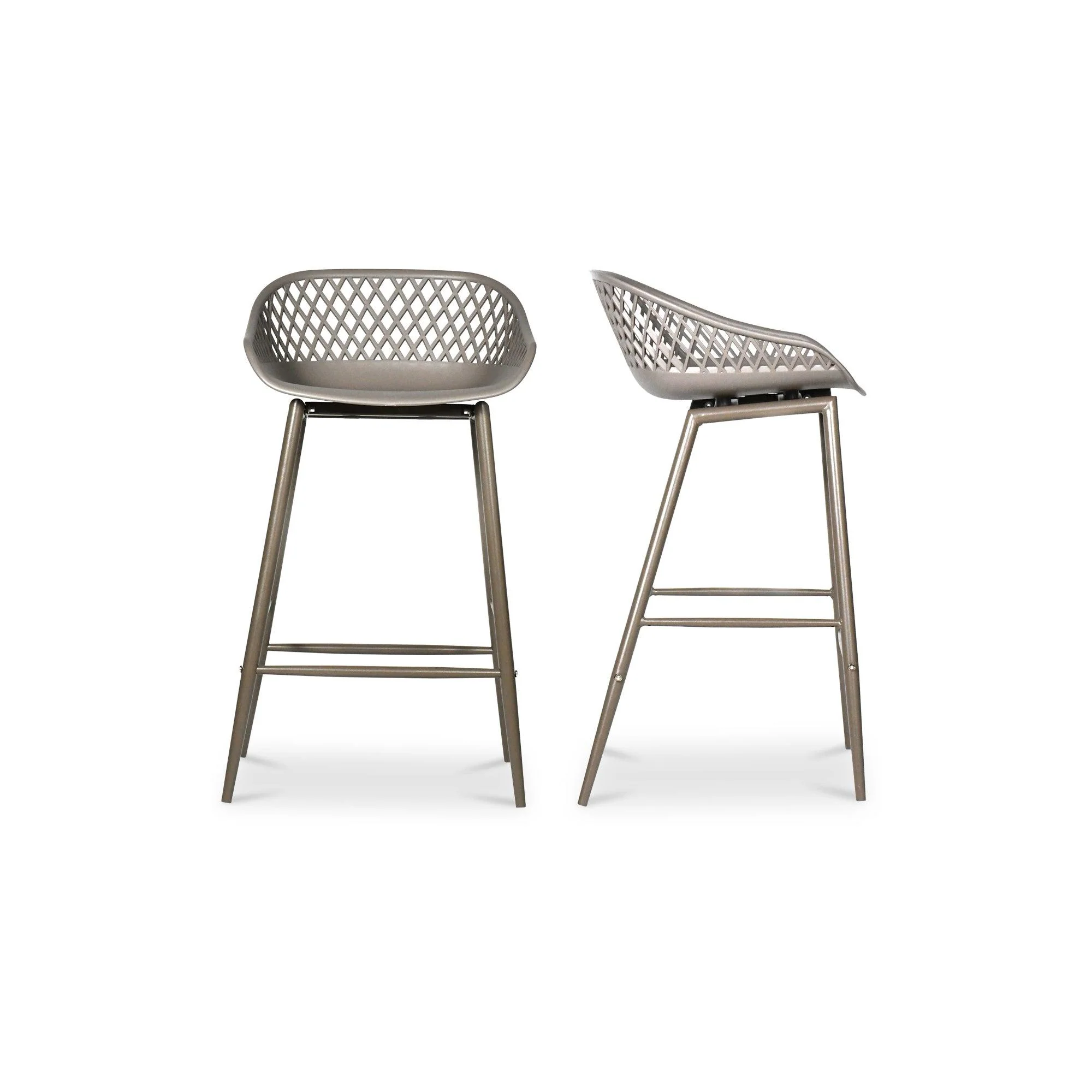 Piazza Outdoor Counter Stool Grey - Set Of Two - Frankwebs
