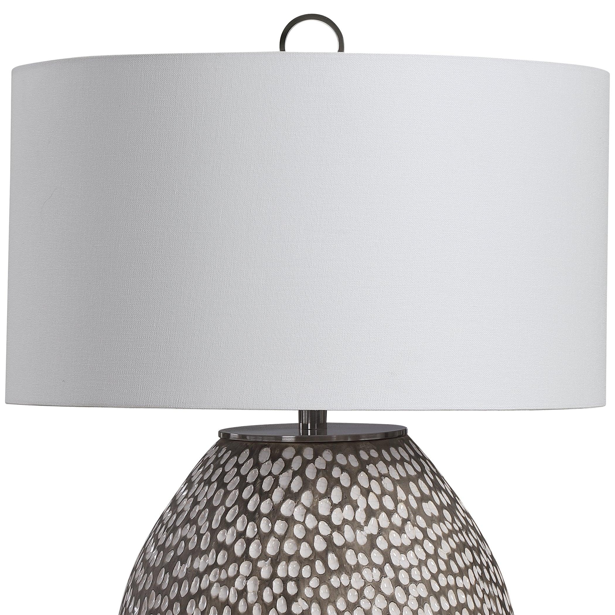 CYPRIEN GRAY WHITE TABLE LAMP - Frankwebs