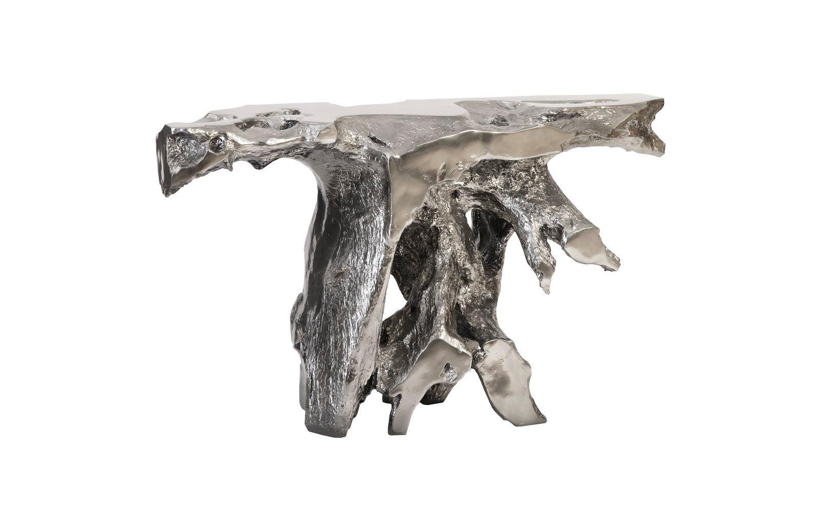 Brivo Freeform Console Table, Liquid Silver - Frankwebs