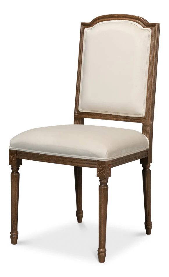 Louis Xvi Squared Side Chair Driftwood - Set of 2 - Frankwebs