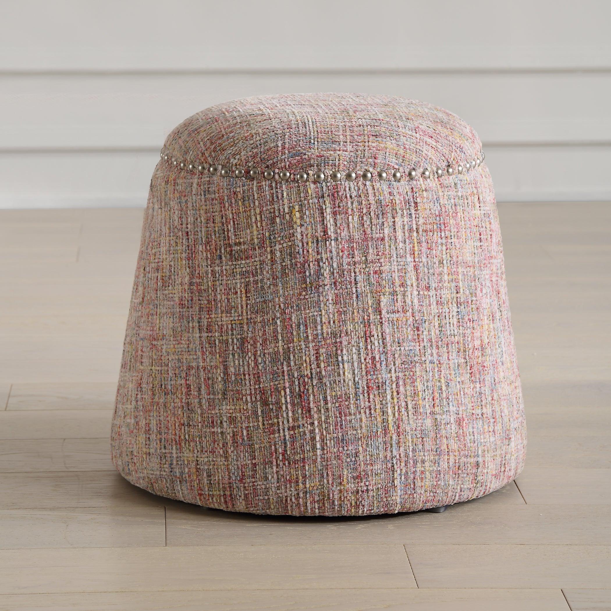 Gumdrop Confetti Chenille Ottoman - Frankwebs