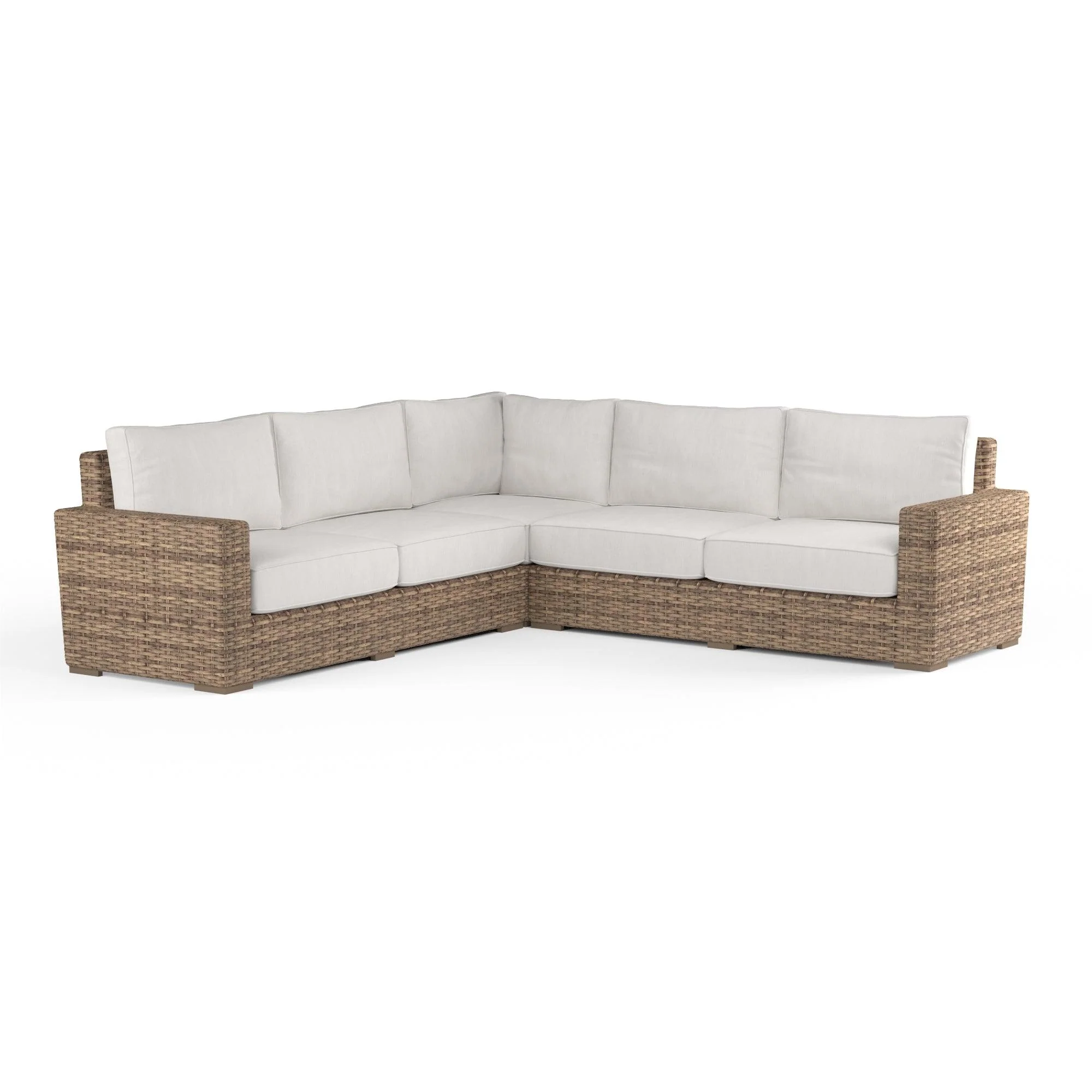 Havana Sectional in Canvas Flax w/ Self Welt - Frankwebs
