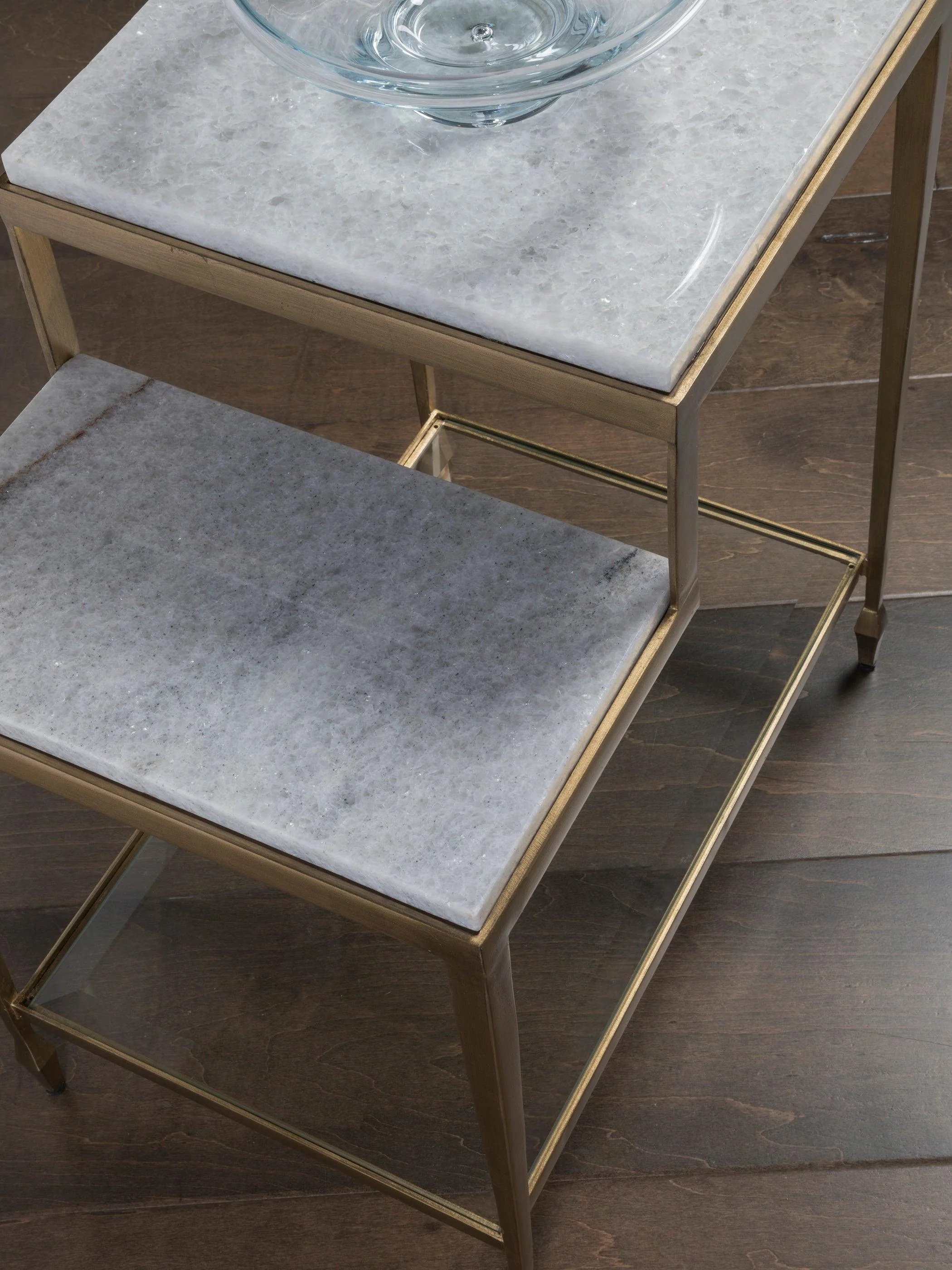 Signature Designs Sashay Gold Rectangular End Table - Frankwebs