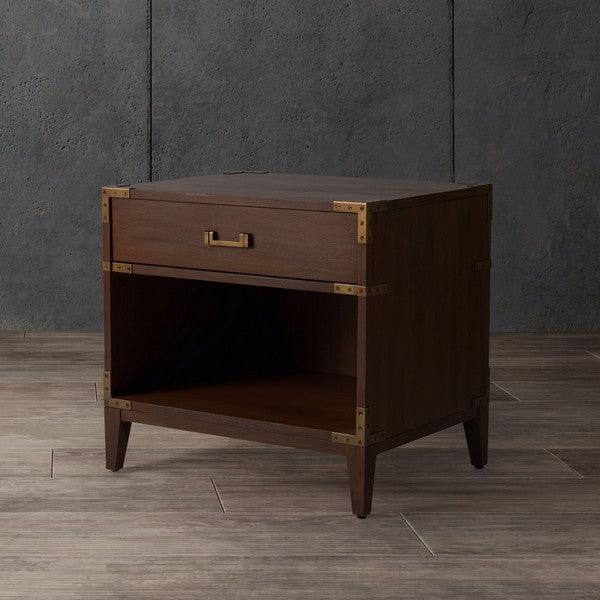NISHA 1 DRAWER WOOD NIGHTSTAND - Frankwebs