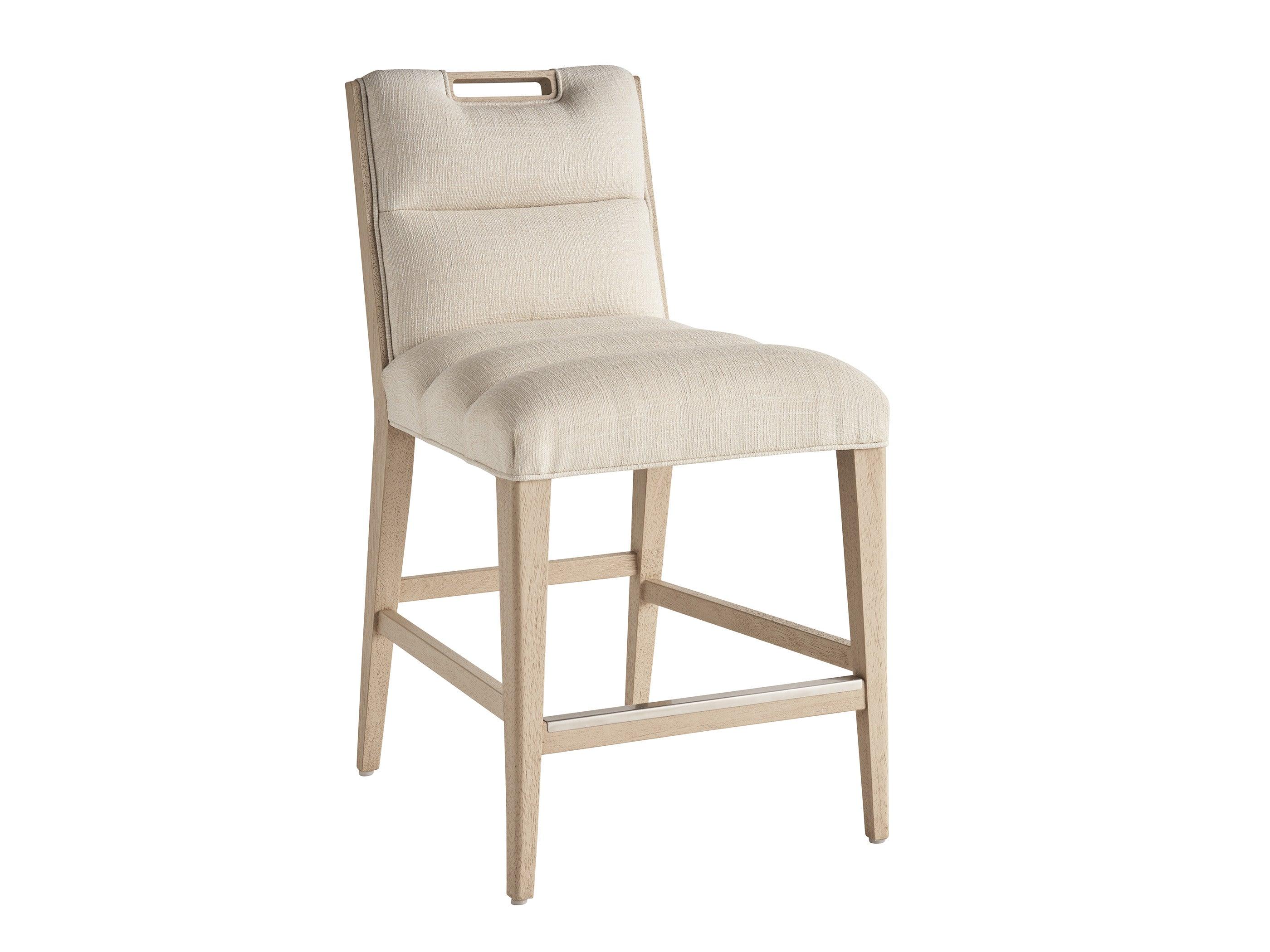 Sunset Key Greer Channeled Upholstered Counter Stool - Frankwebs